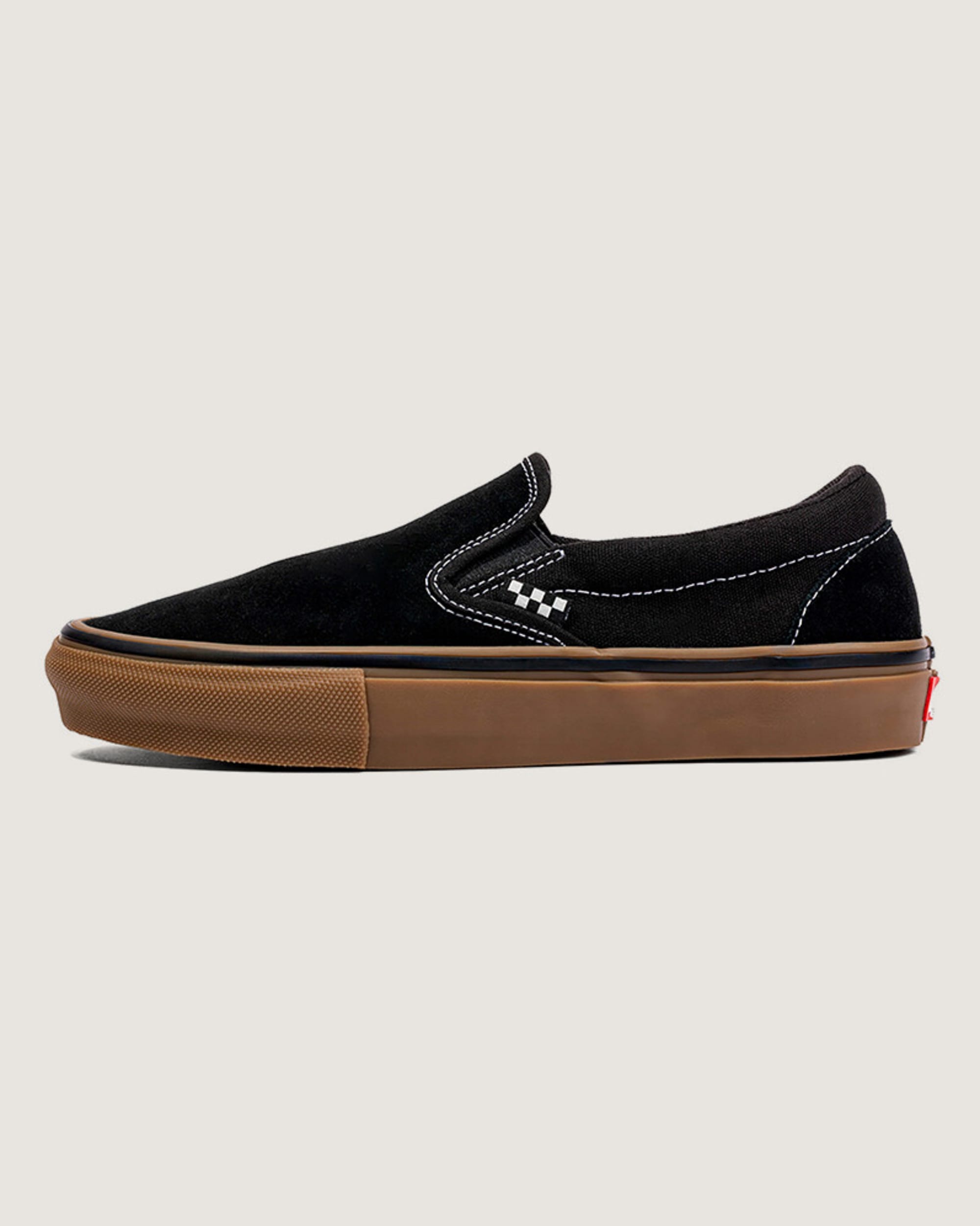 Skate SlipOn Shoe VANS Black  Gum  White HERO