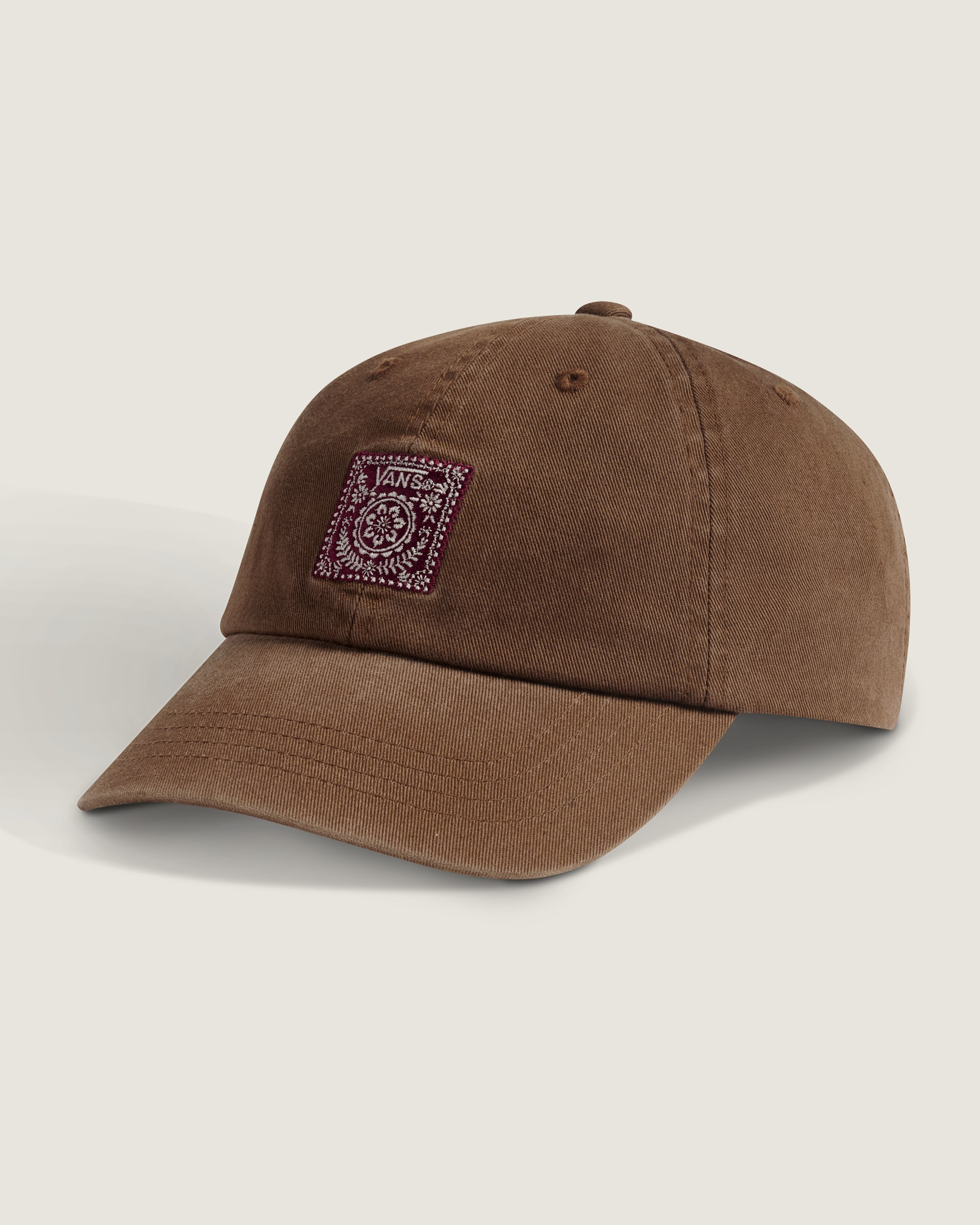 Papel Picado Curved Bill Jockey Hat VANS Deer Brown HERO