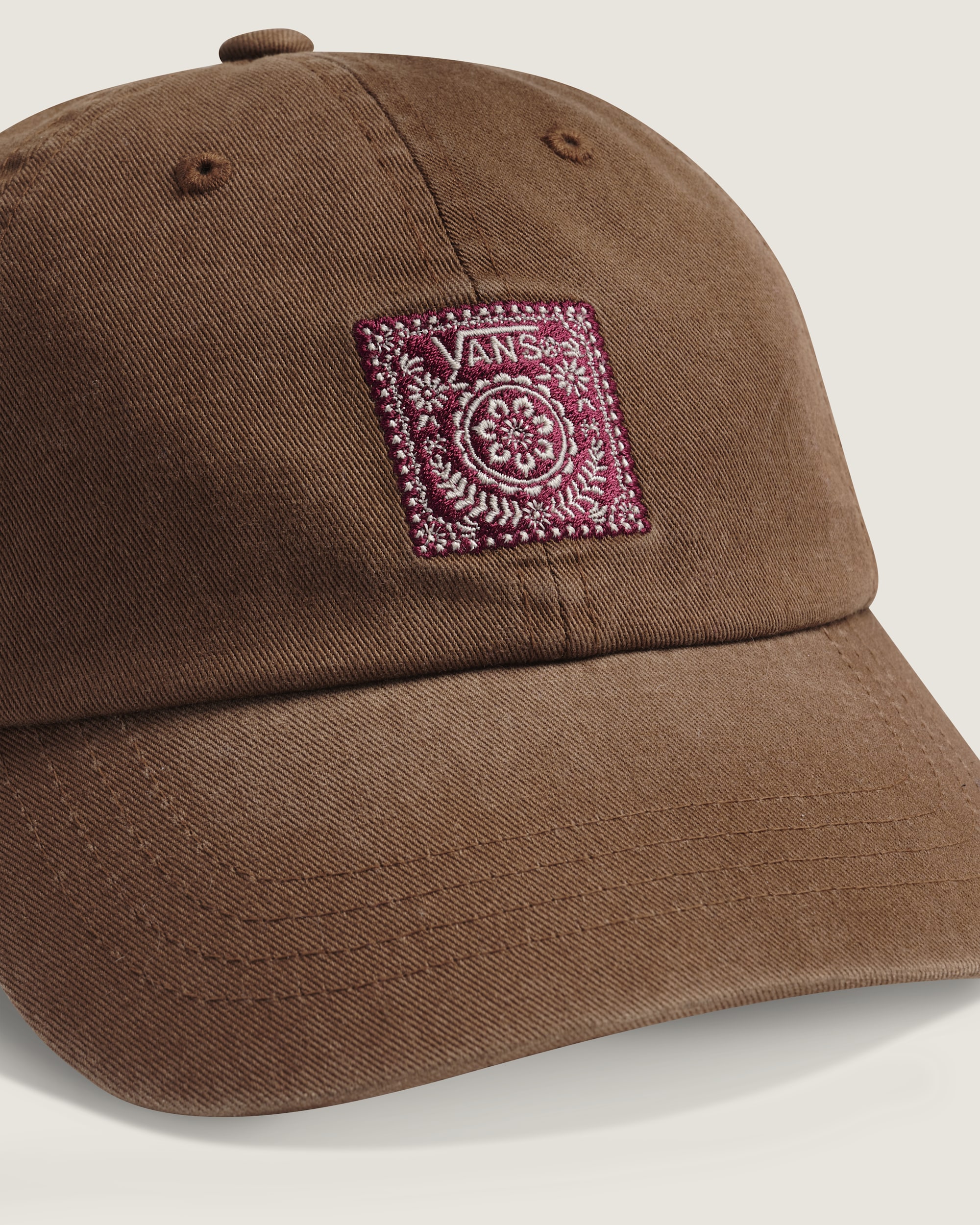 Papel Picado Curved Bill Jockey Hat VANS Deer Brown ALT1