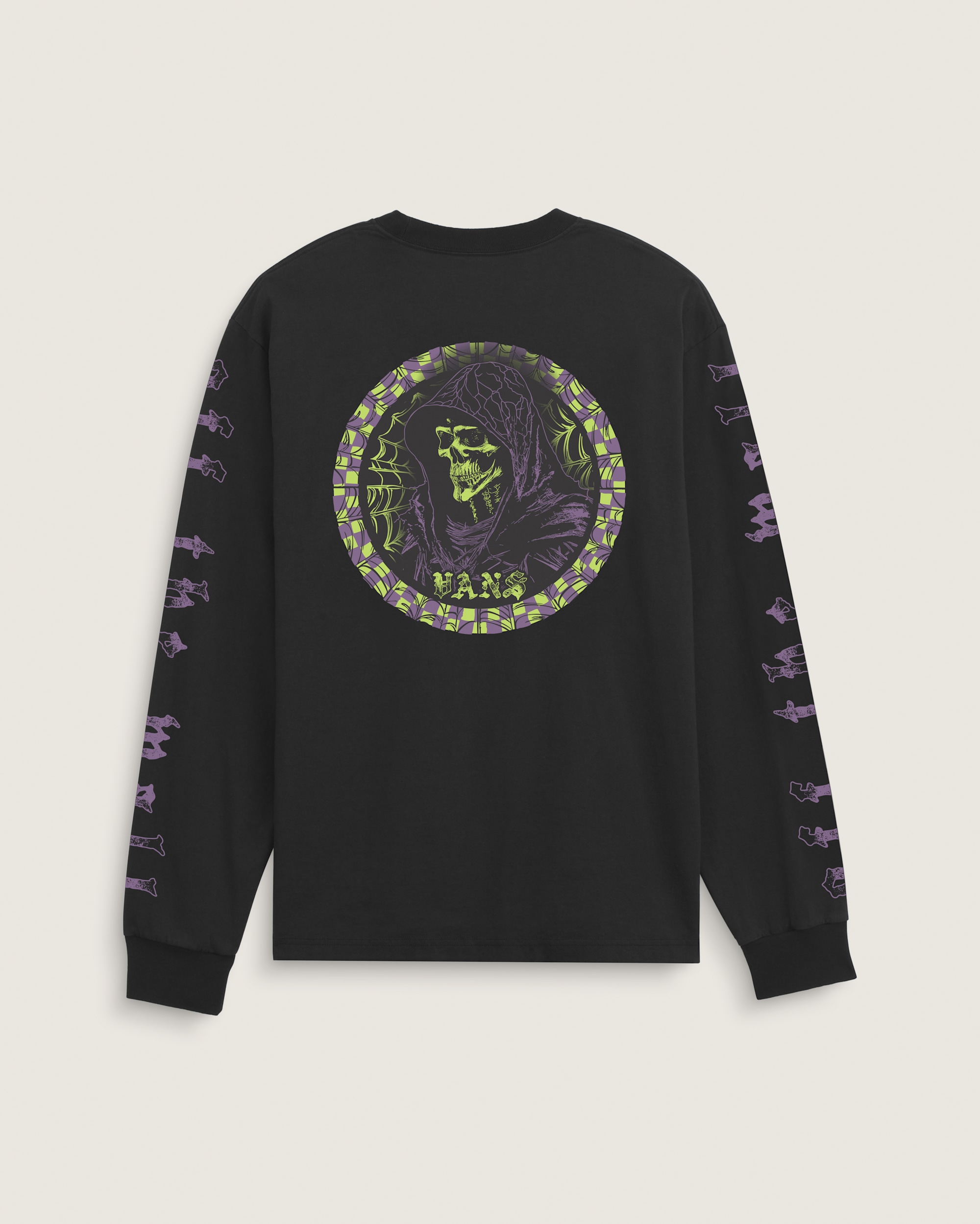 Webbed Reaper Long Sleeve Tshirt VANS GlowintheDark  White HERO