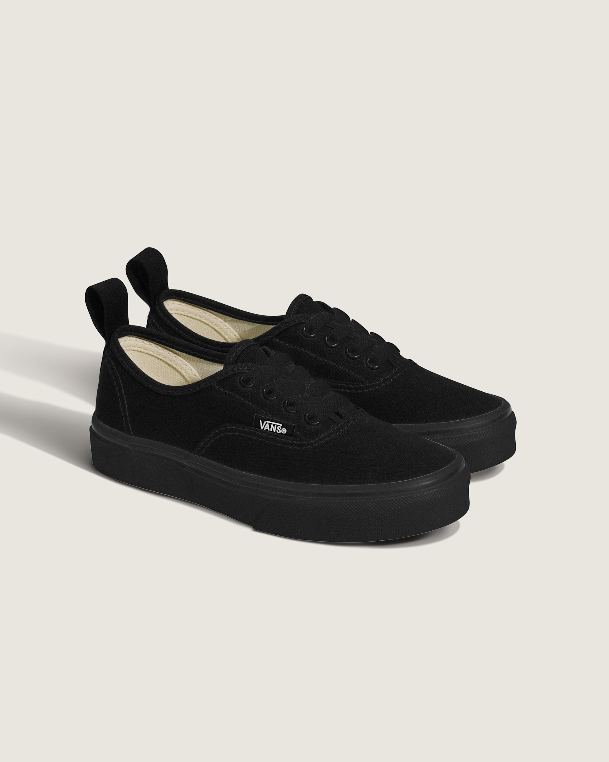 Little Kids Authentic Elastic Lace Shoe VANS Black  Black ALT1