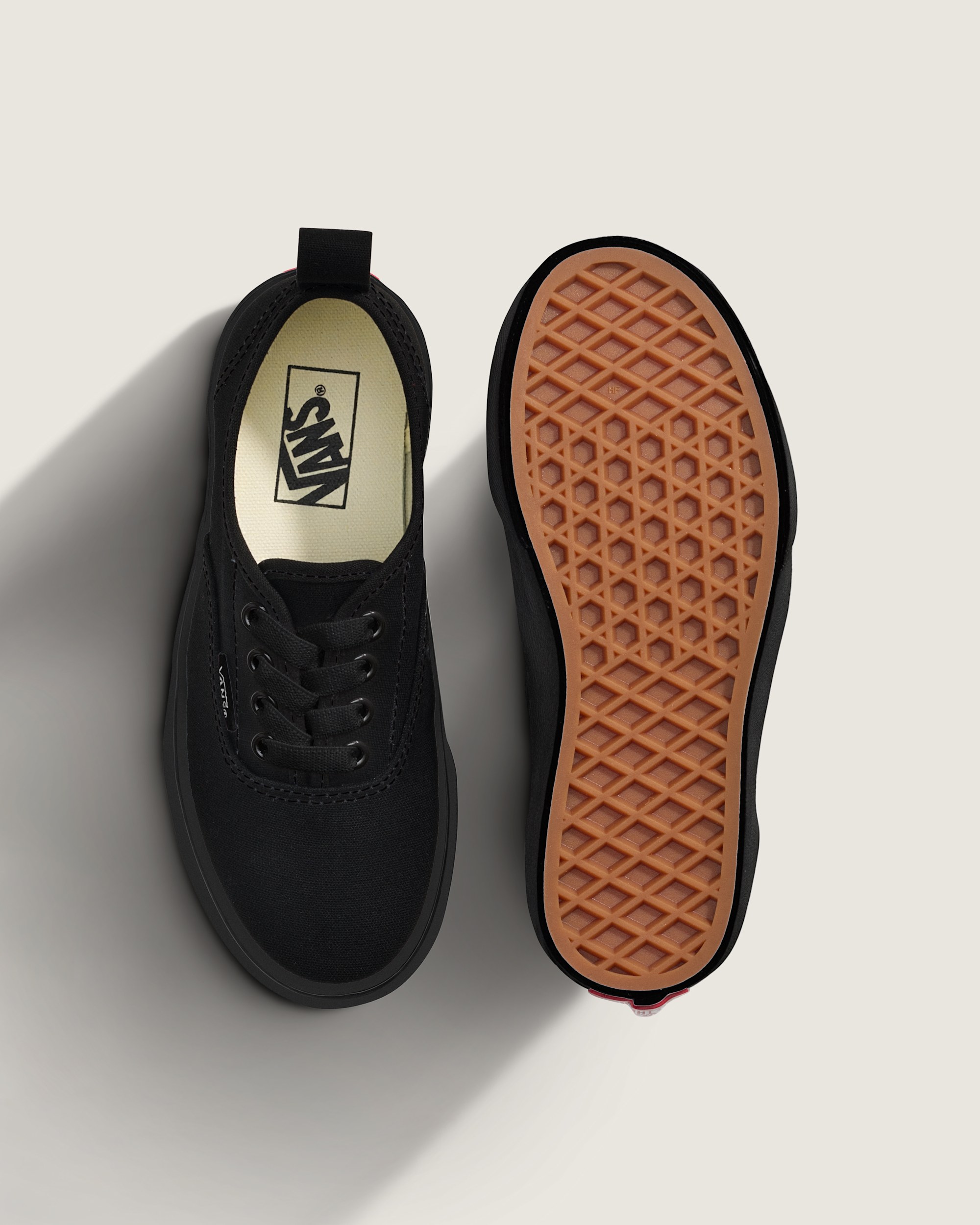 Little Kids Authentic Elastic Lace Shoe VANS Black  Black ALT2