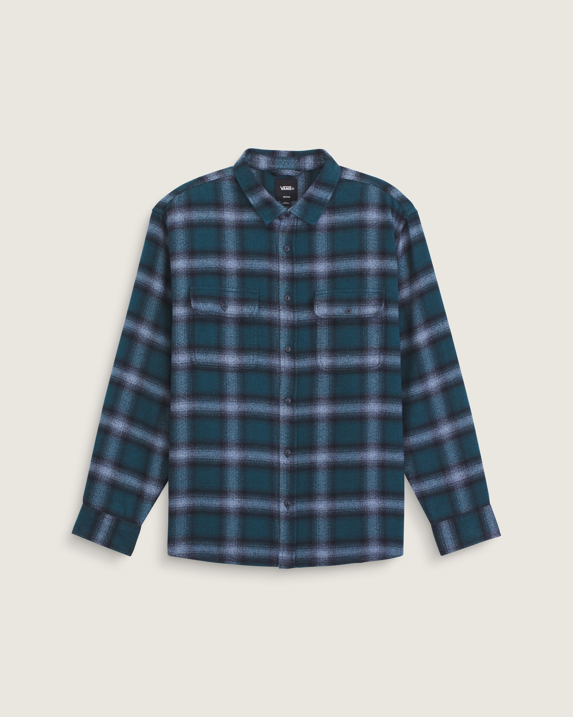Lawson Plaid Flannel Shirt VANS Ocean Teal Blue HERO