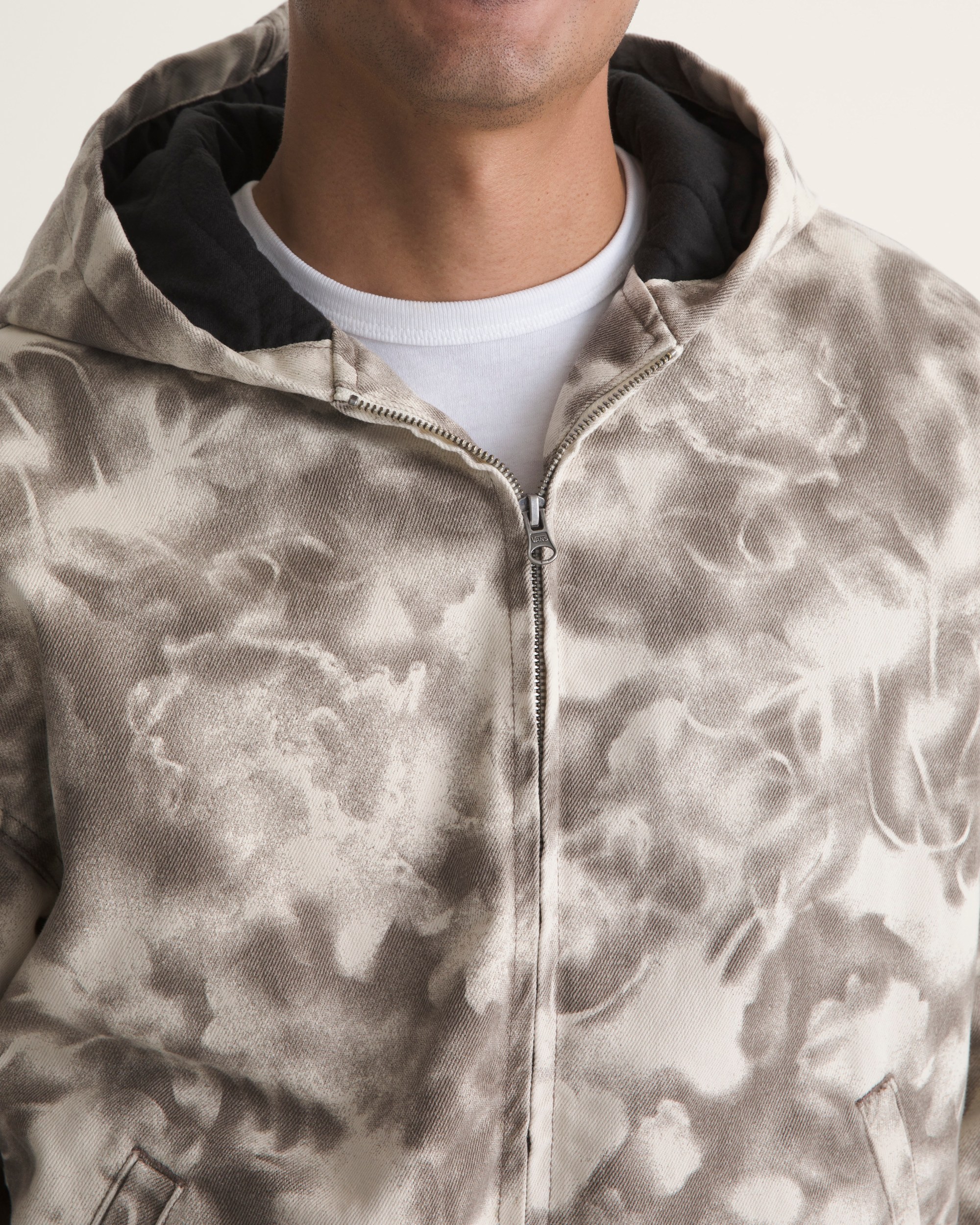 Rez Cropped Denim Jacket VANS Turtledove White  Walnut Brown ALT5