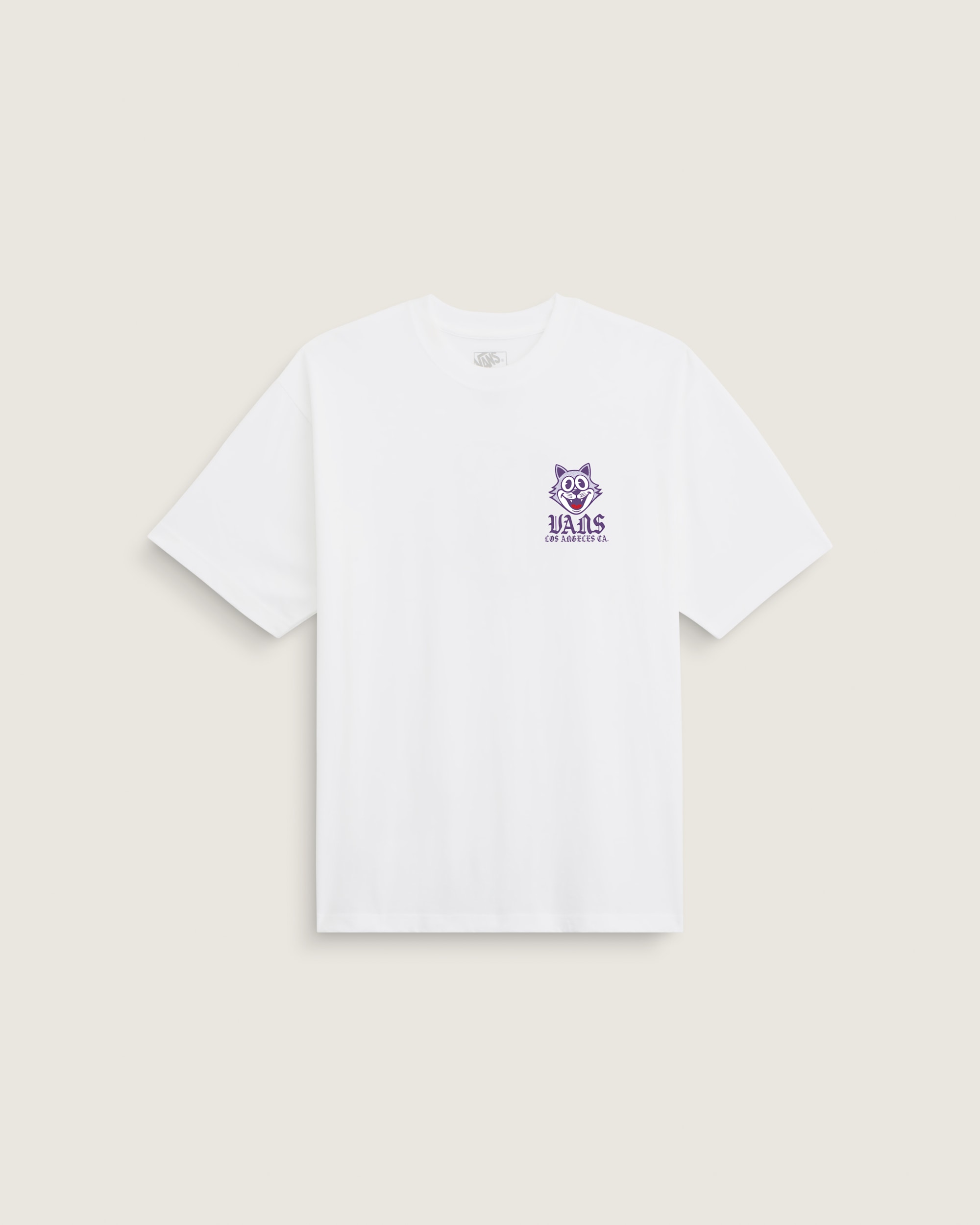 Smile Meow Cry Later Short Sleeve Tee VANS White ALT1
