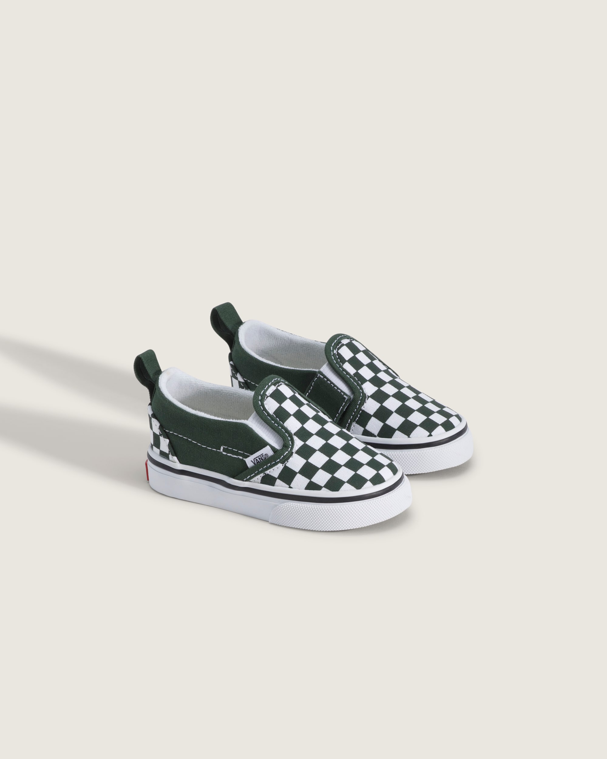 Toddler Classic SlipOn V Shoe VANS Checkerboard Oil Green ALT1