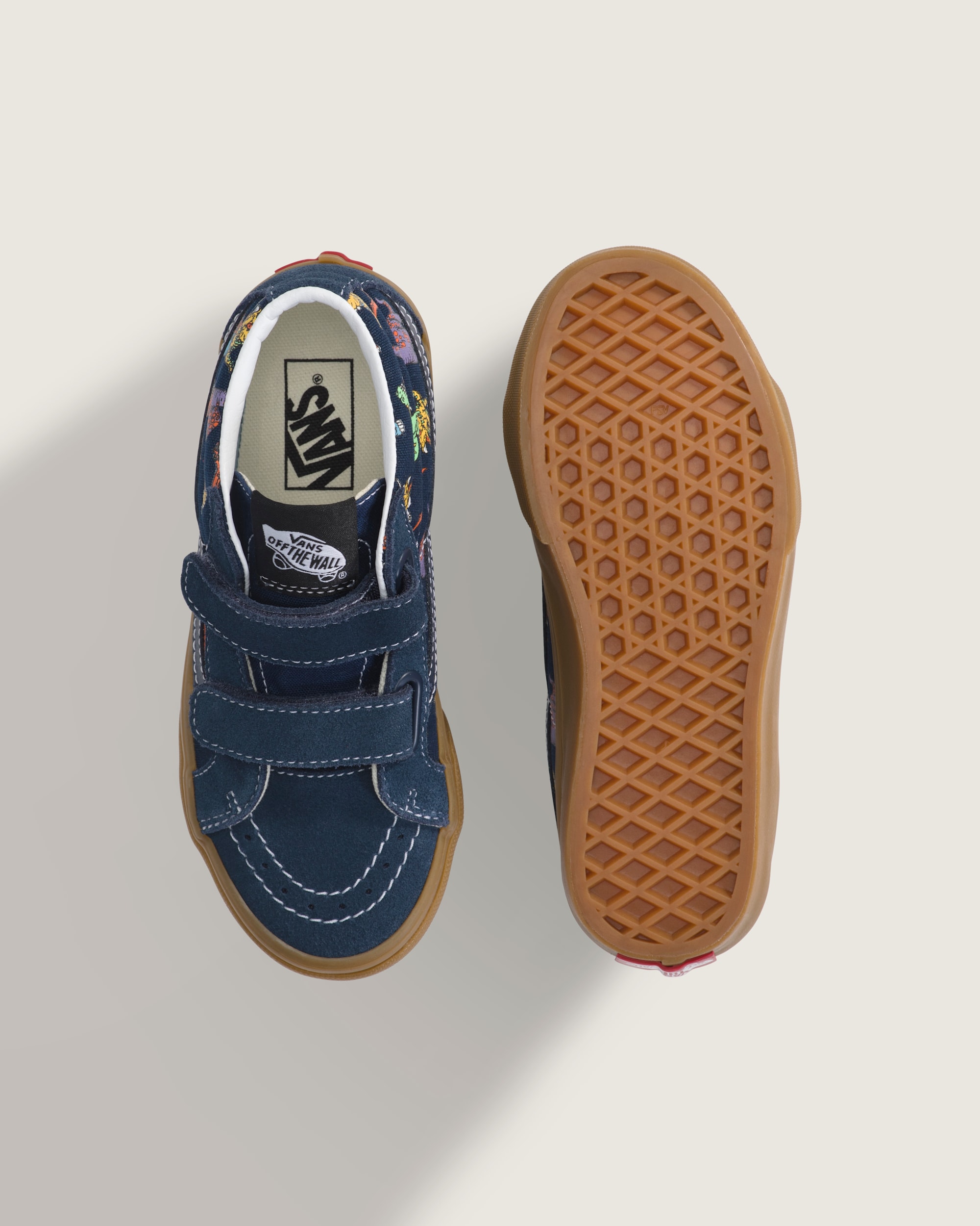 Little Kids Sk8Mid V Shoe VANS GlowintheDark Navy Blue ALT2