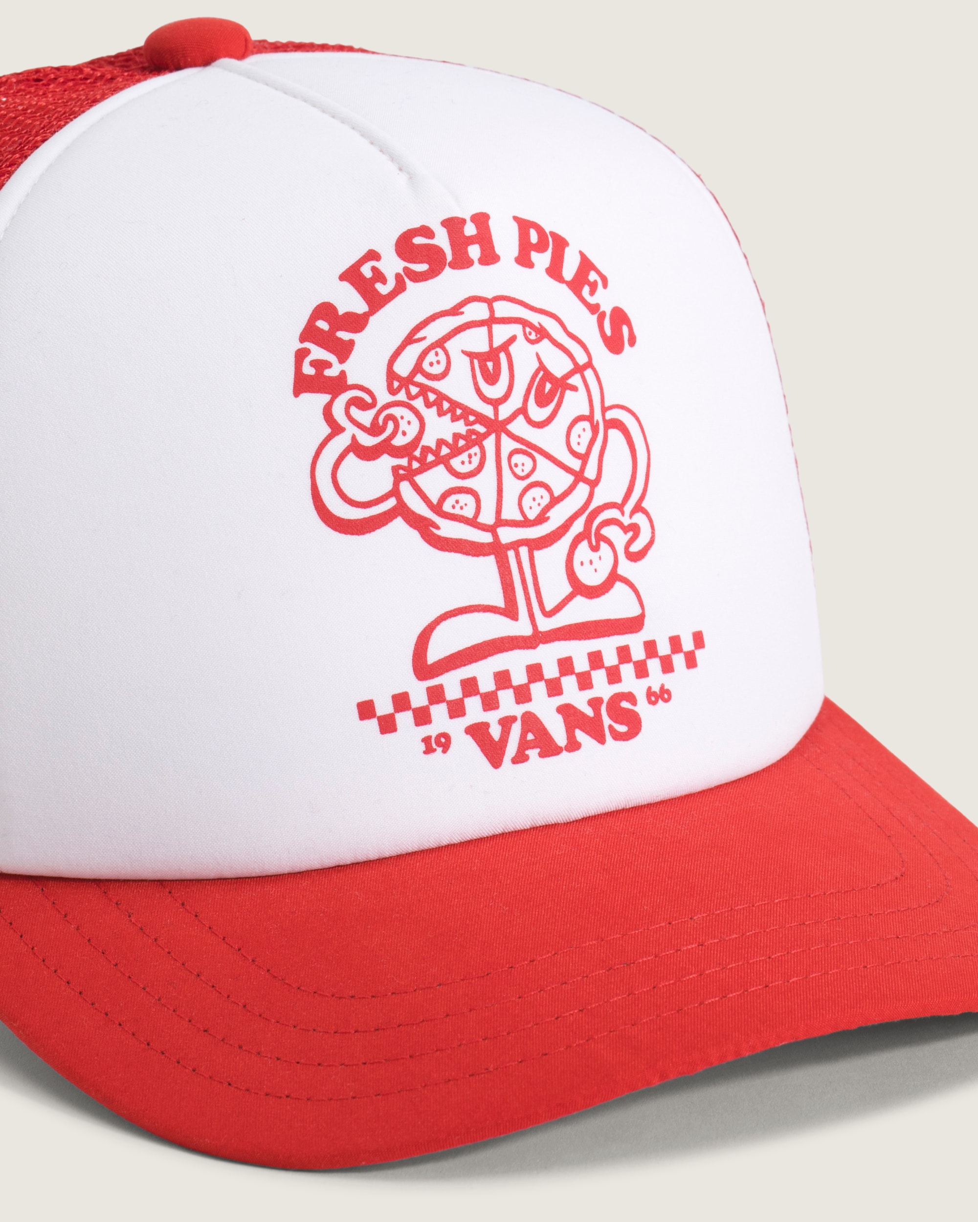 Kids Vans Authentic Trucker Hat VANS Racing Red ALT1