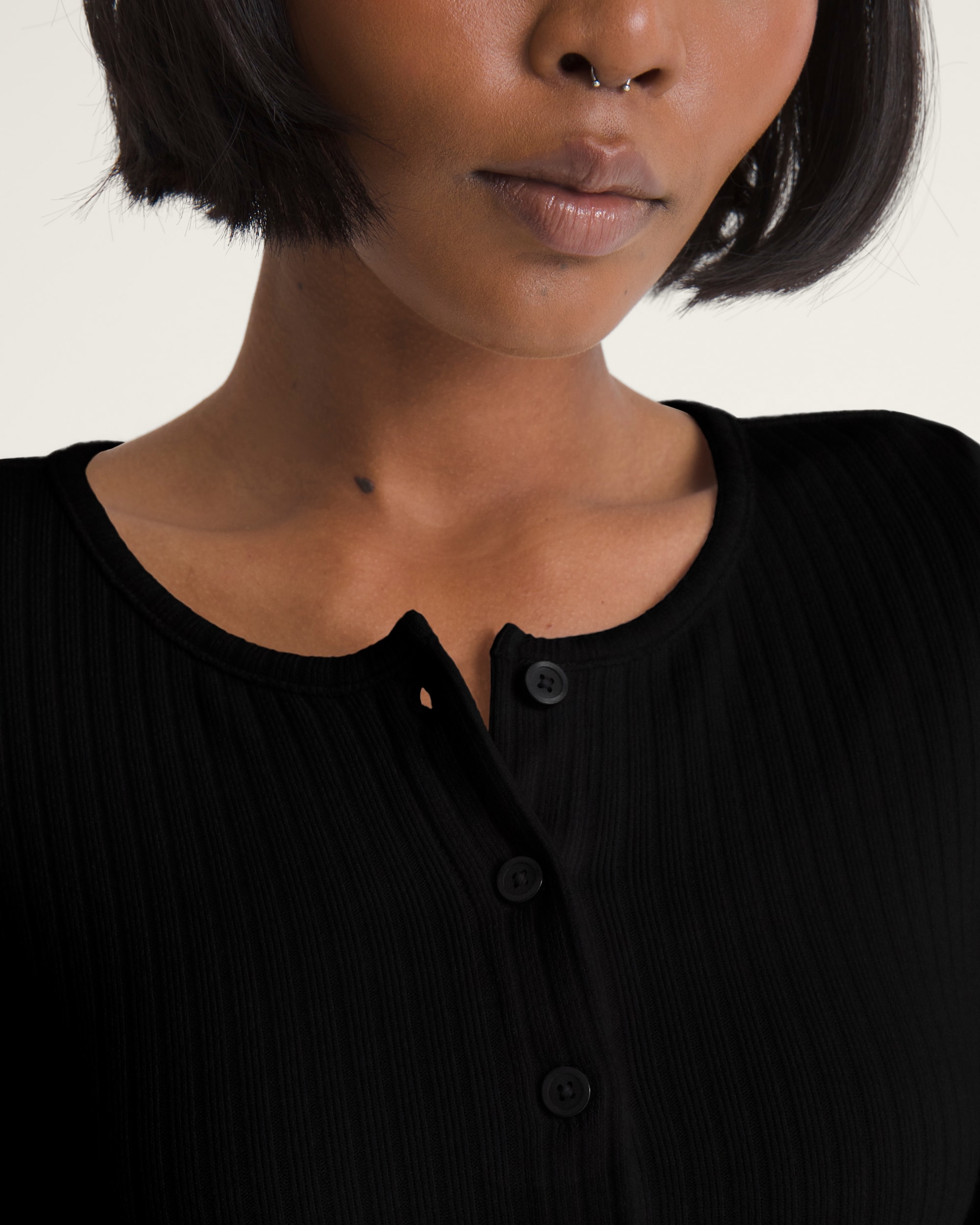 Long Sleeve Button Up Shirt VANS Black ALT4