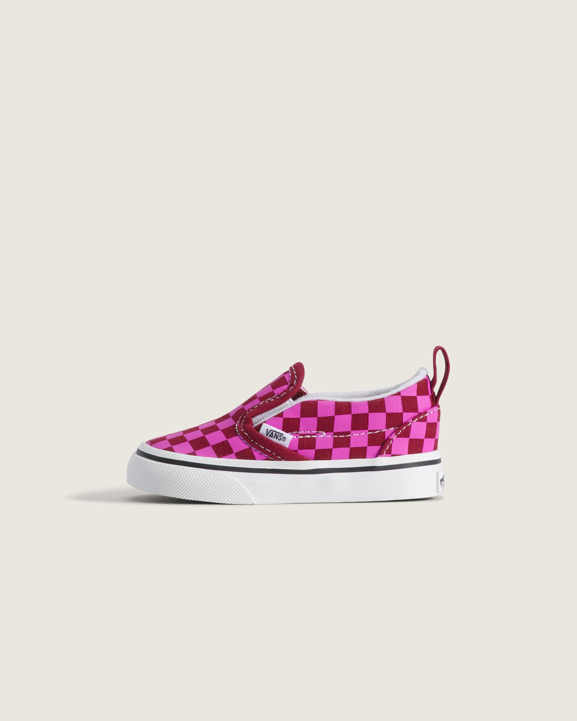 Toddler Classic SlipOn V Shoe VANS Checkerboard Red  Pink HERO