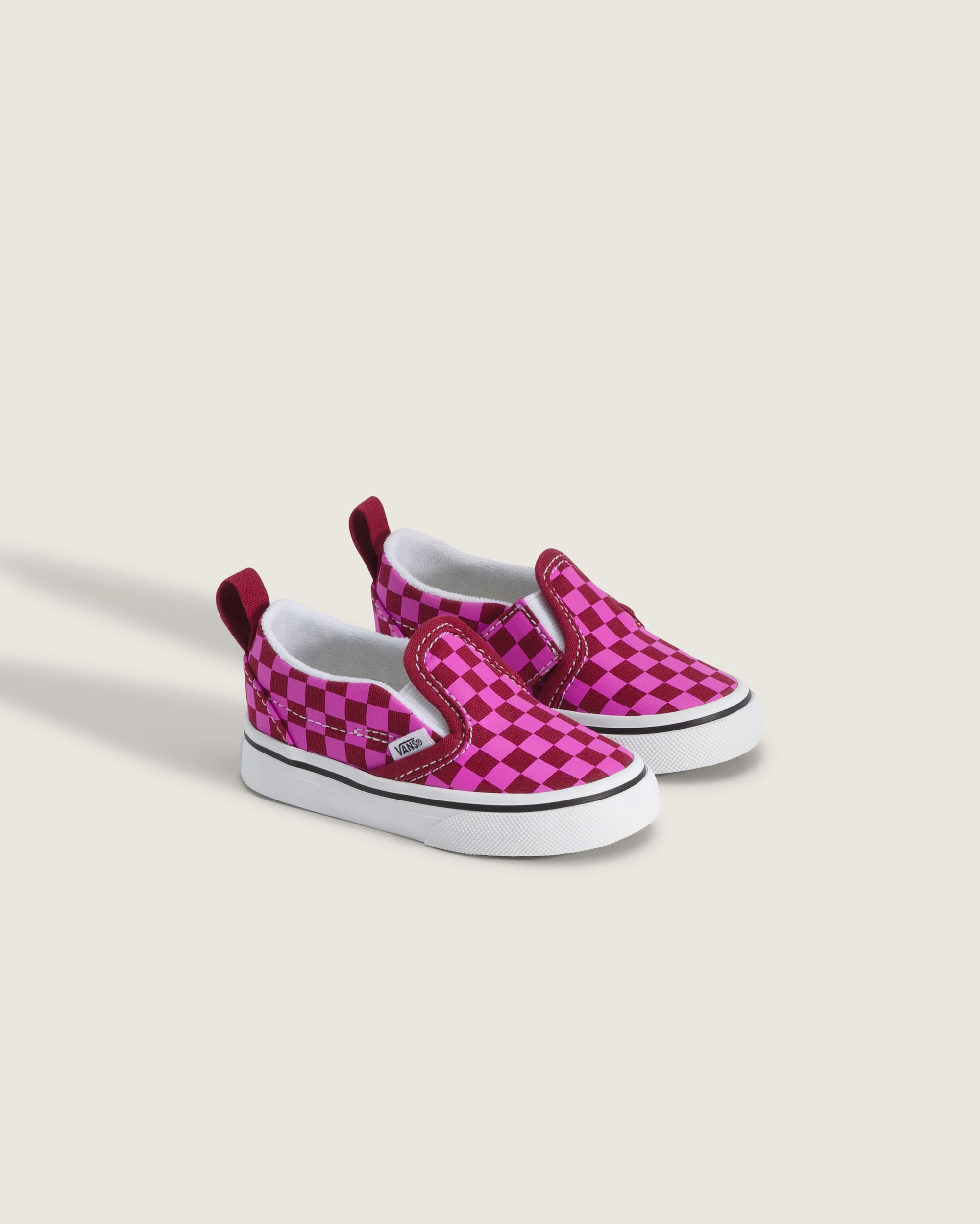 Toddler Classic SlipOn V Shoe VANS Checkerboard Red  Pink ALT1