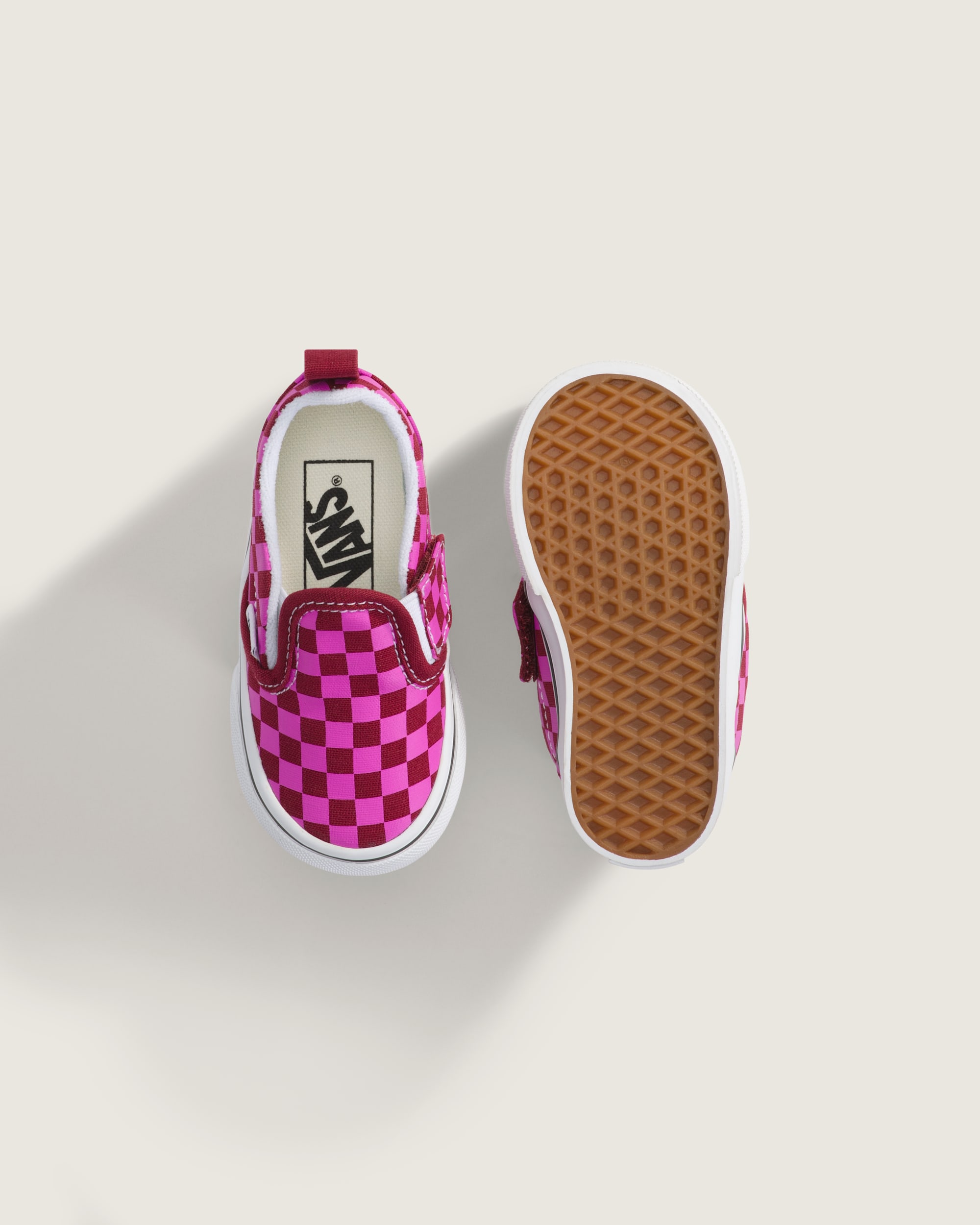 Toddler Classic SlipOn V Shoe VANS Checkerboard Red  Pink ALT2
