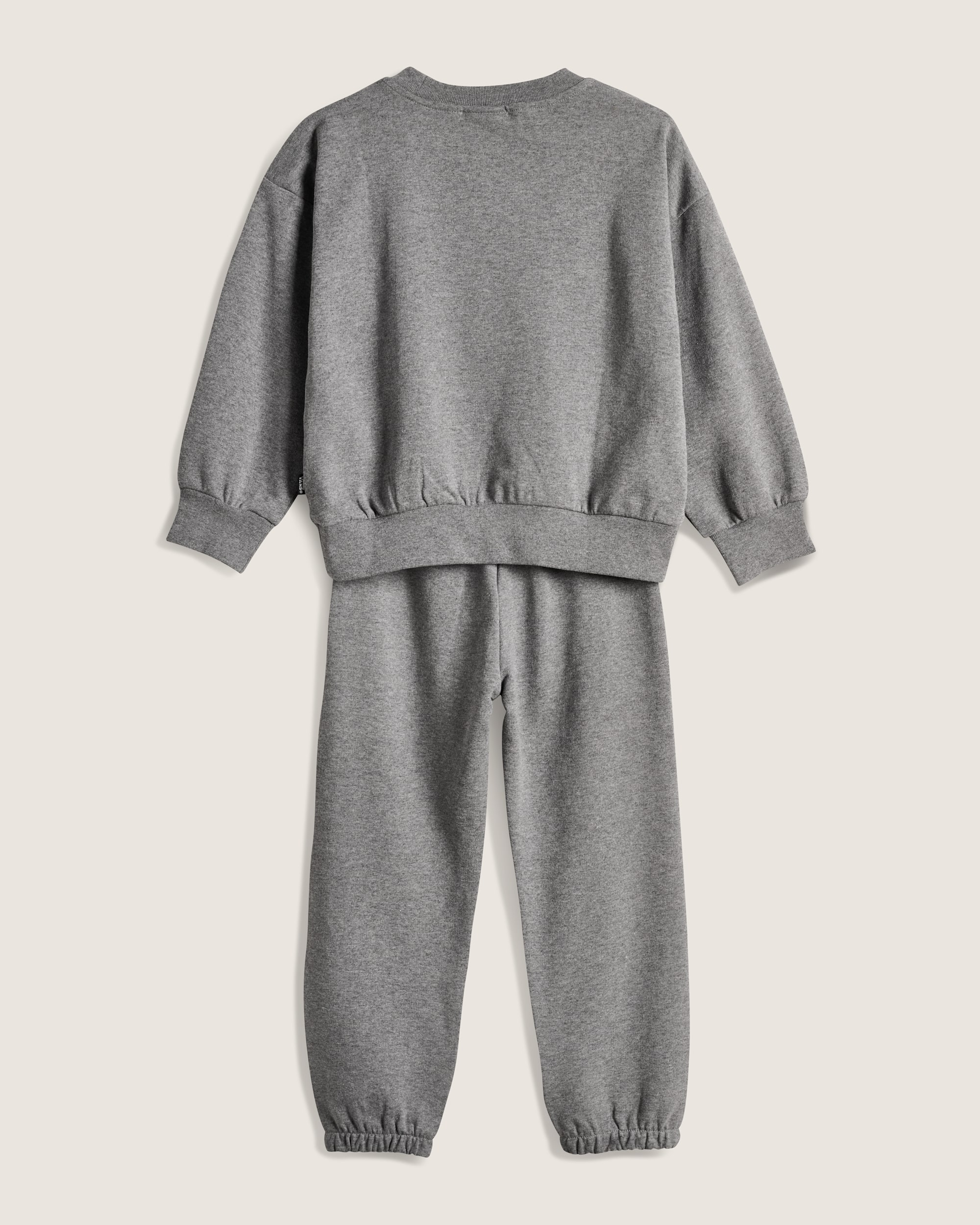 Little Kids Double Standard Crew Sweatshirt VANS Cement Heather Grey ALT1