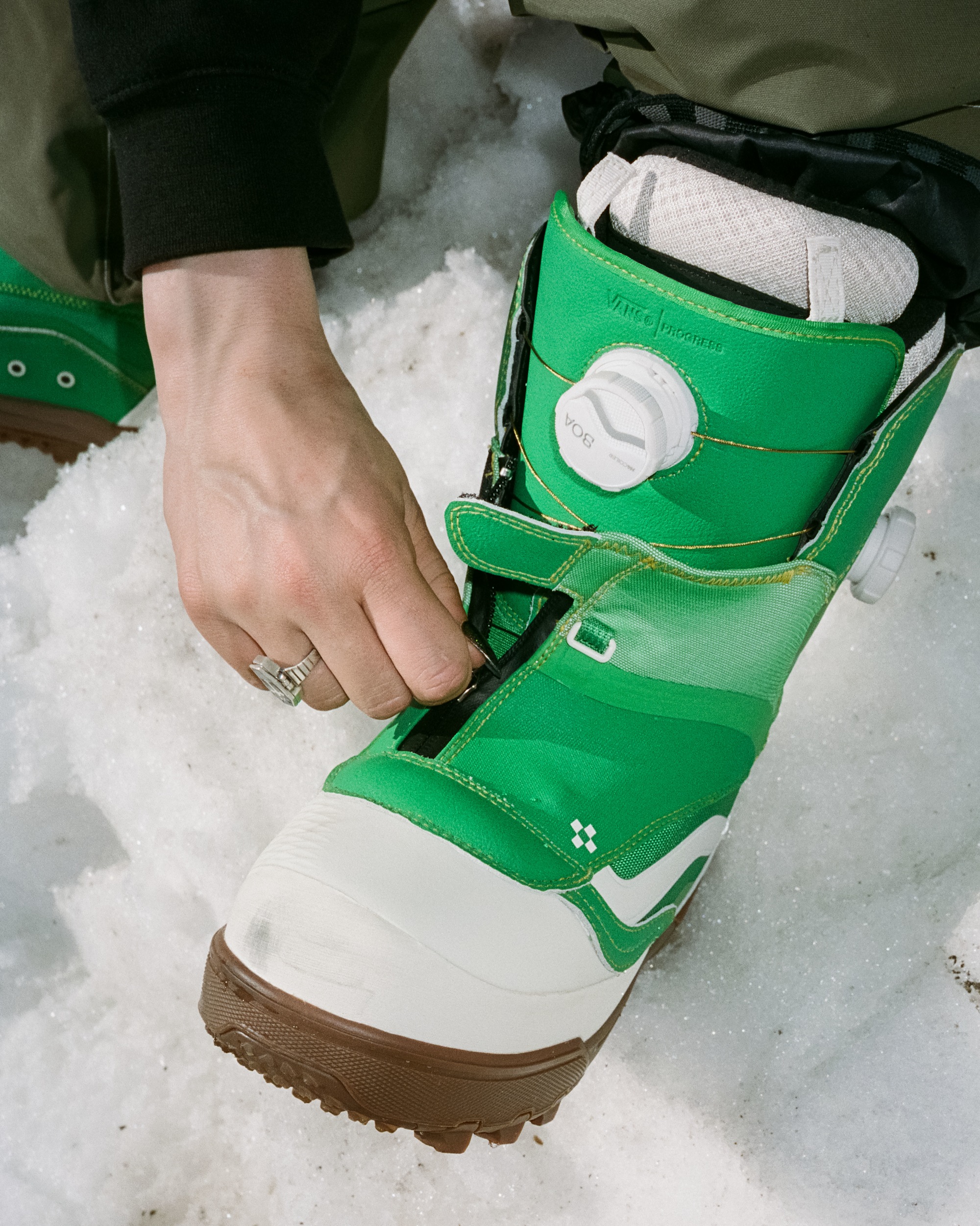Botte de snowboard Progress pour femmes VANS Vert  Jaune ALT10