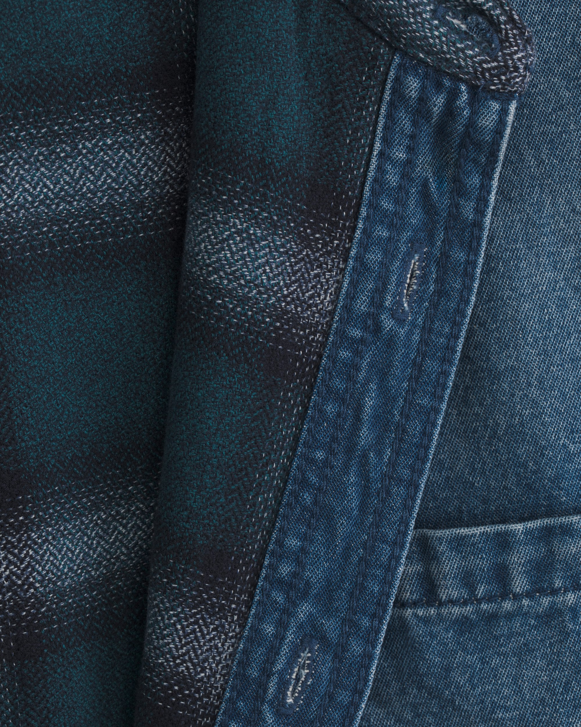 McGill Flannel Lined Long Sleeve Shacket VANS Light Vintage Wash Blue ALT5