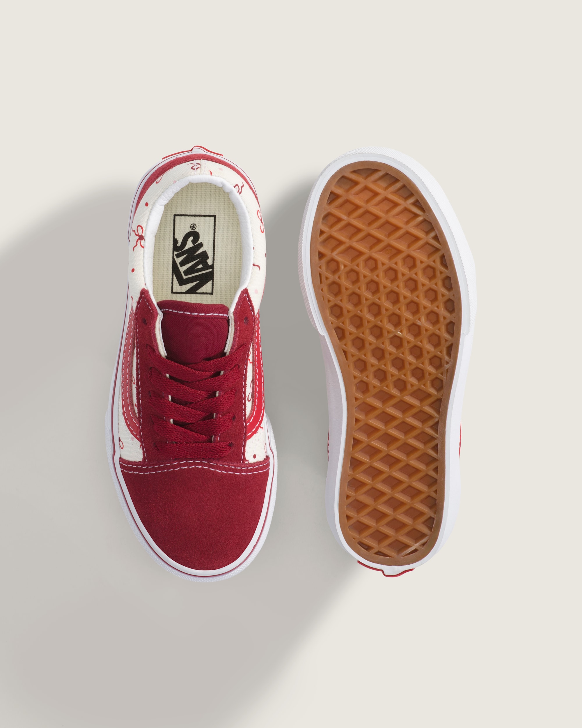 Little Kids Old Skool Shoe VANS Bordeaux Red ALT2