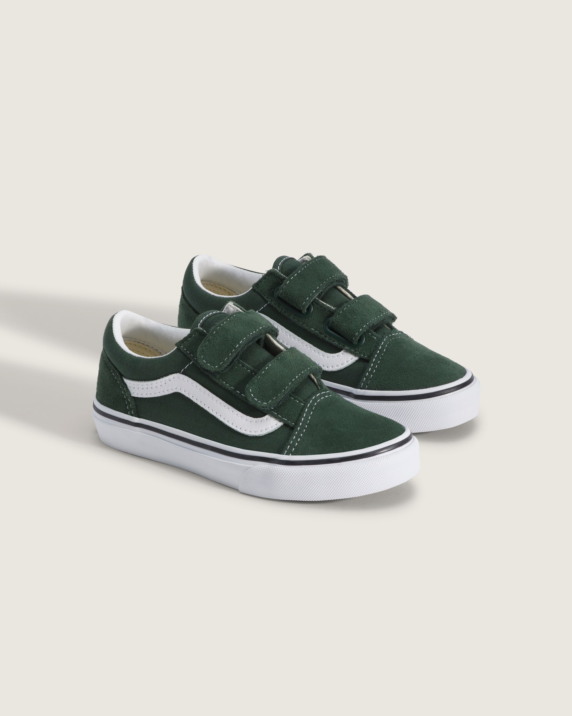Little Kids Old Skool V Shoe VANS Oil Green ALT1