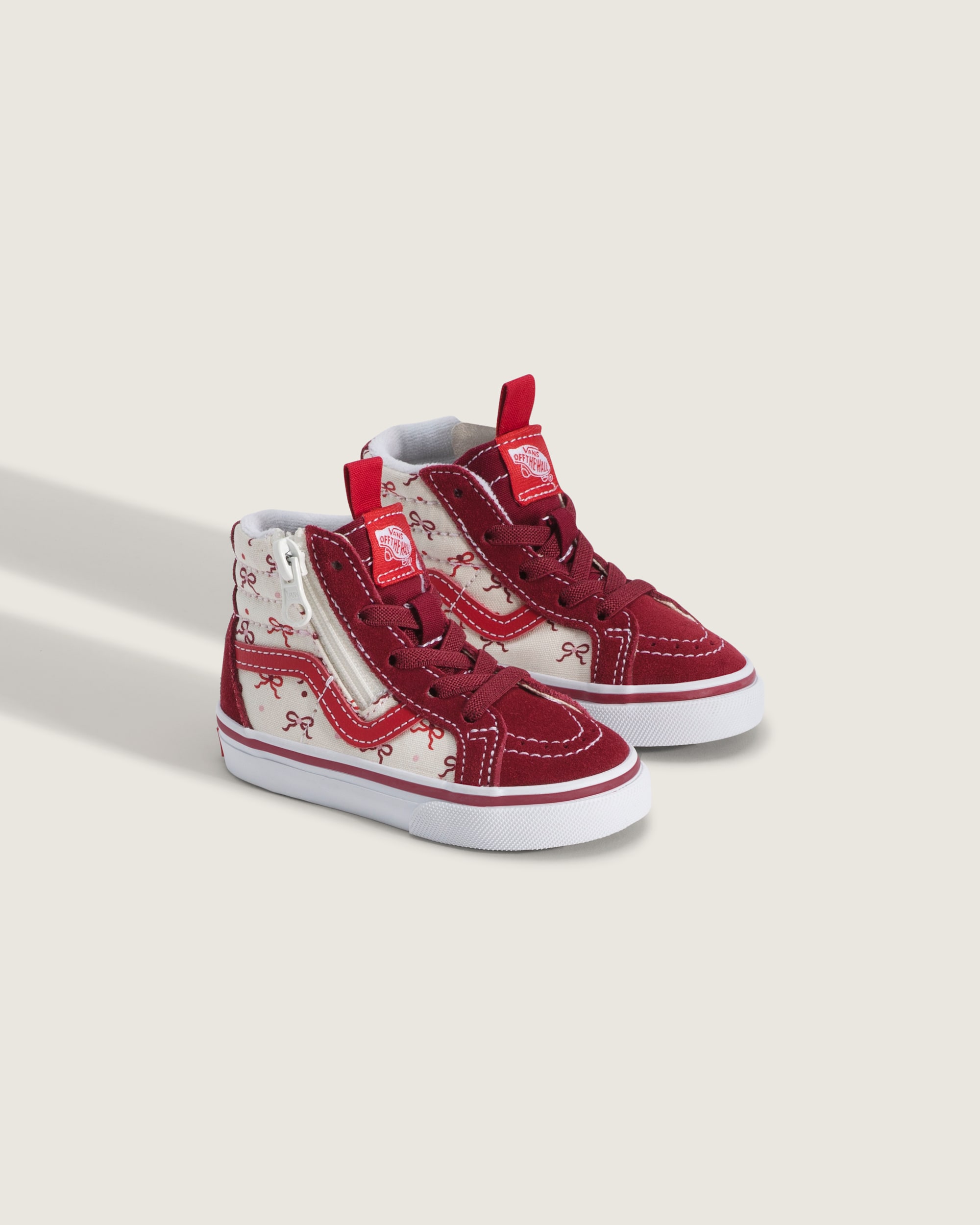 Toddler Sk8Hi Side Zip Shoe VANS Bordeaux Red ALT1