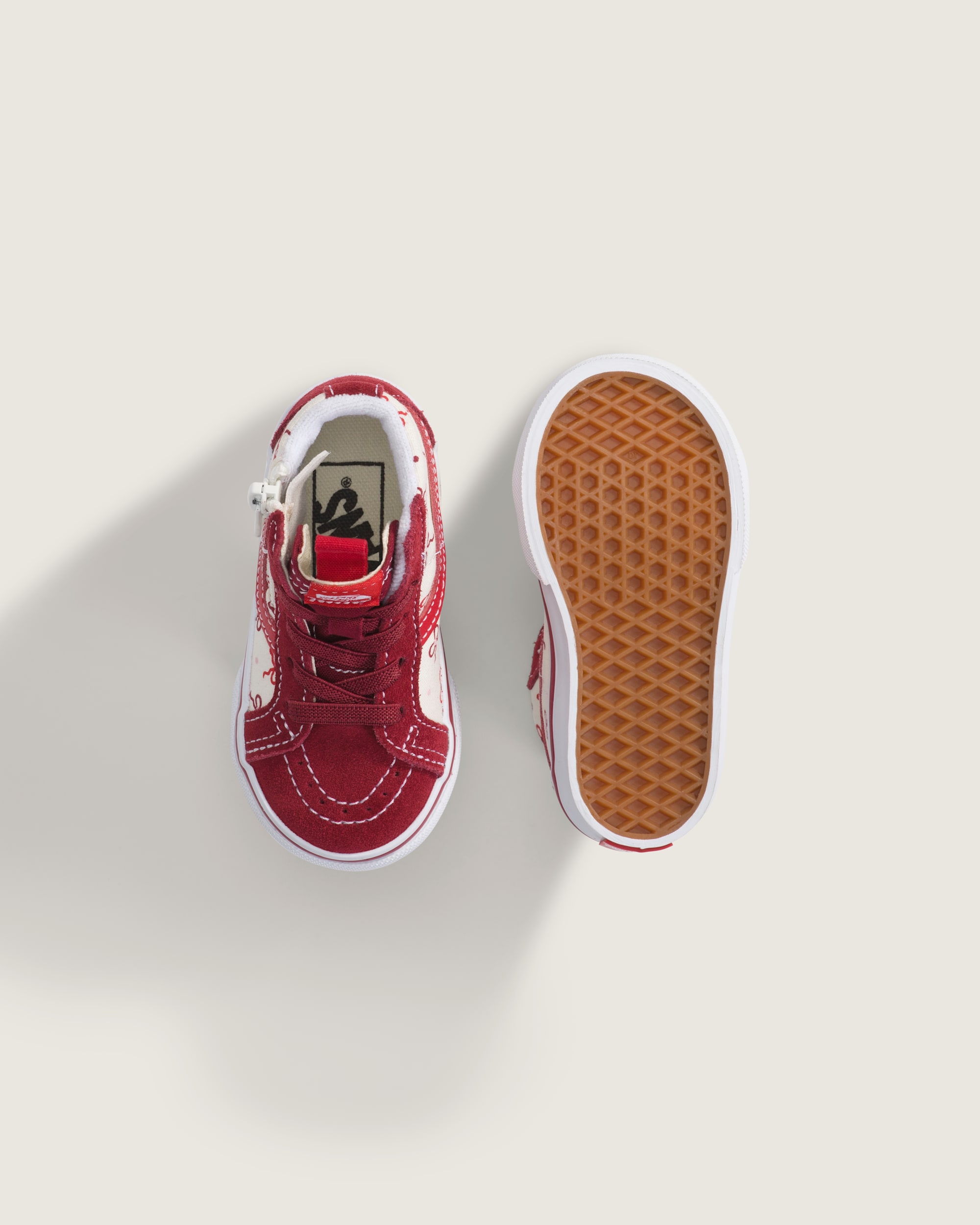 Toddler Sk8Hi Side Zip Shoe VANS Bordeaux Red ALT2