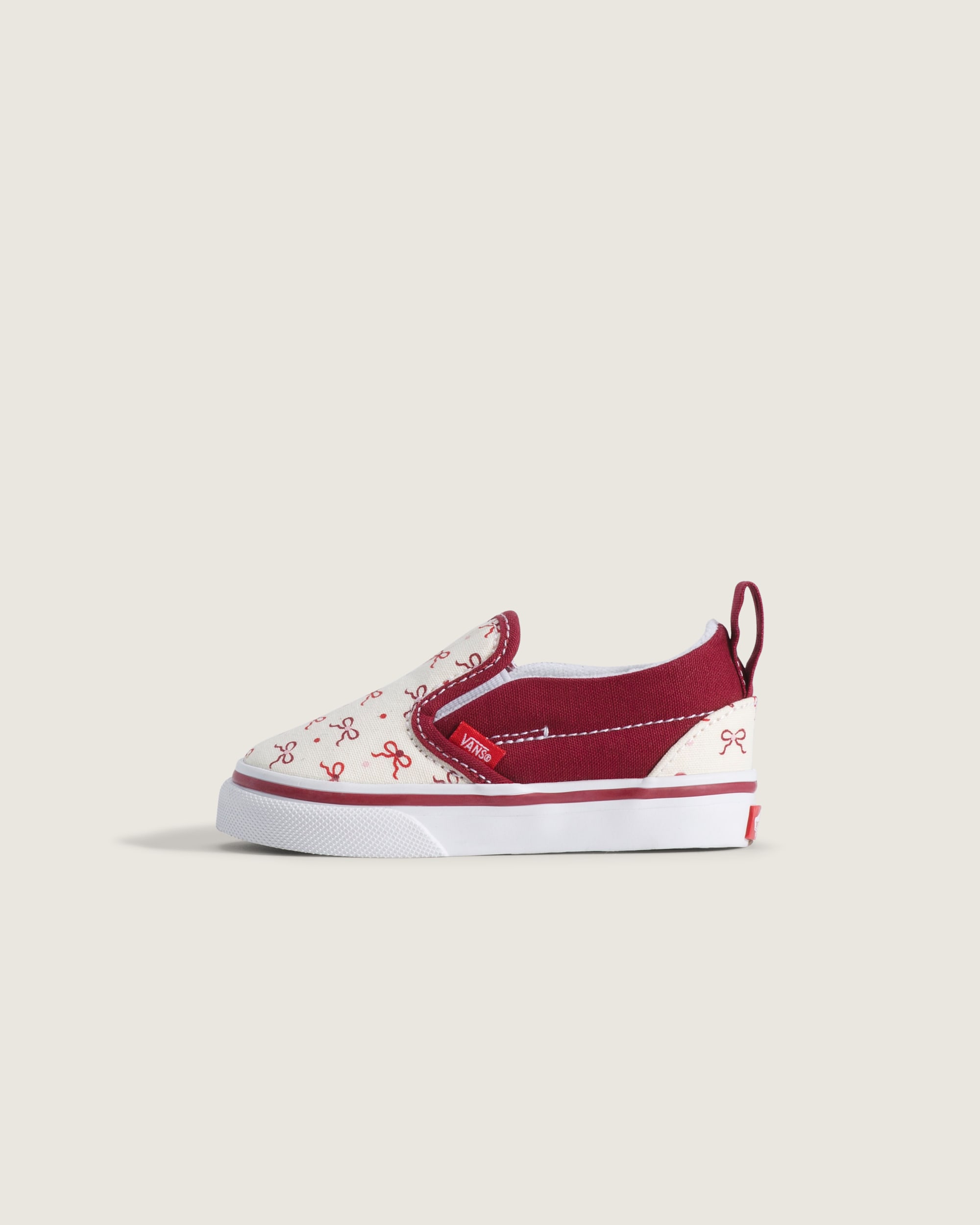 Toddler Classic SlipOn V Shoe VANS Bordeaux Red HERO