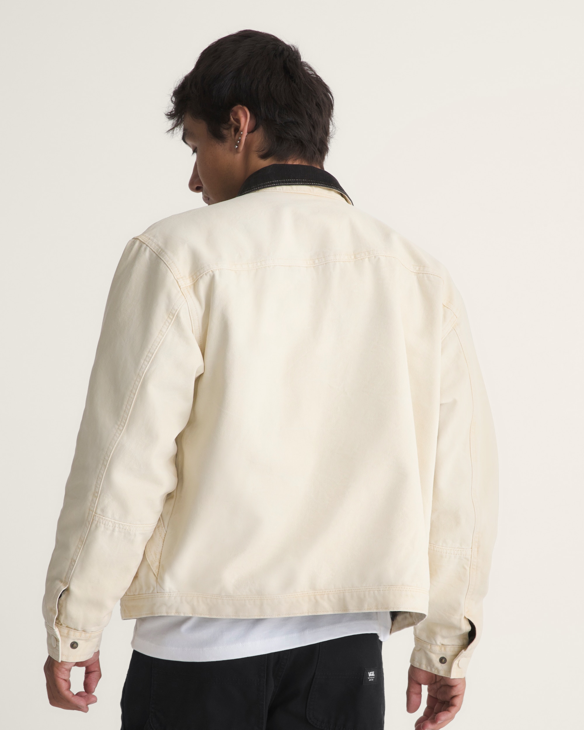 Nico Cropped Chore Canvas Jacket VANS Turtledove White ALT3
