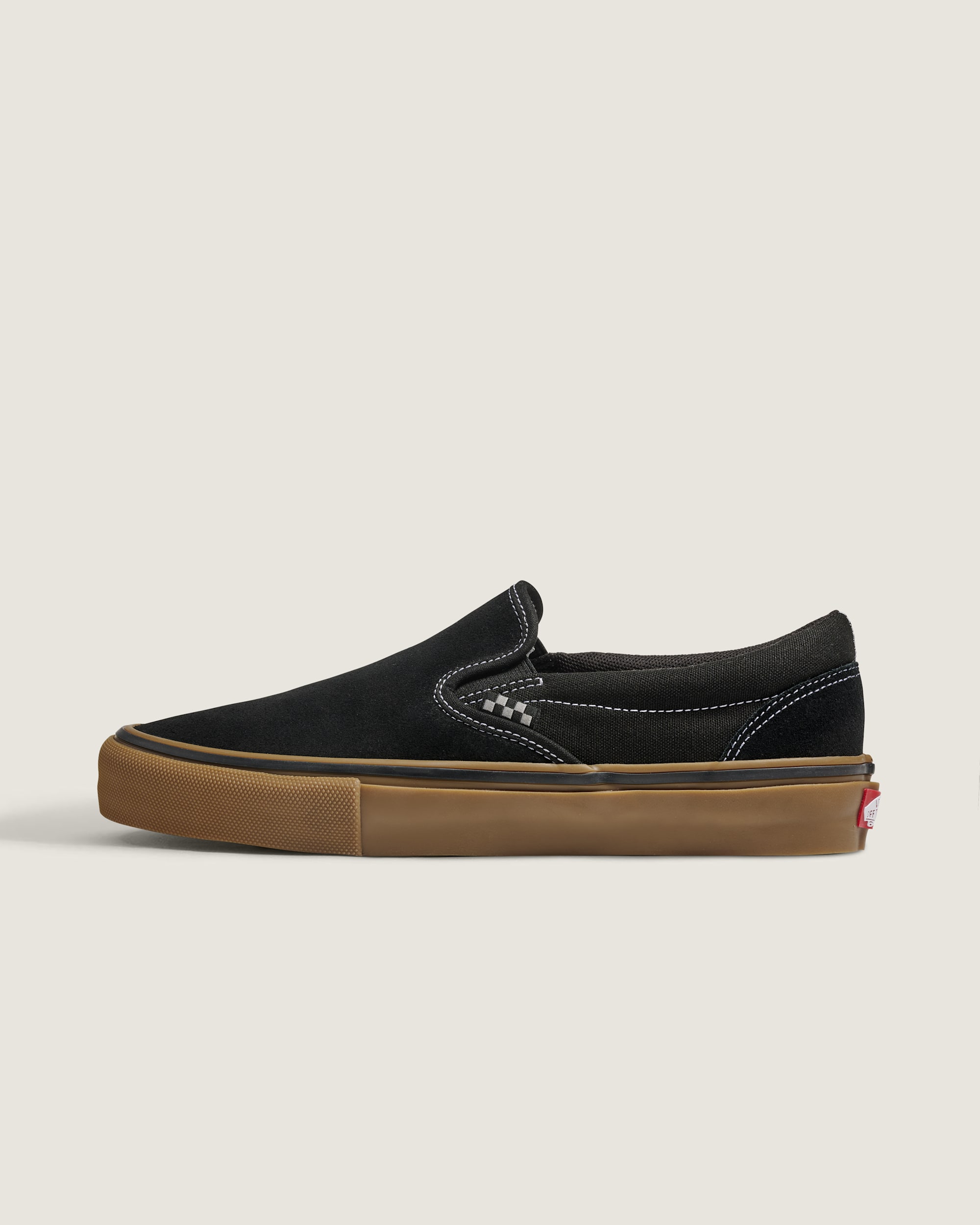 Skate SlipOn Shoe VANS Black  Gum  White HERO