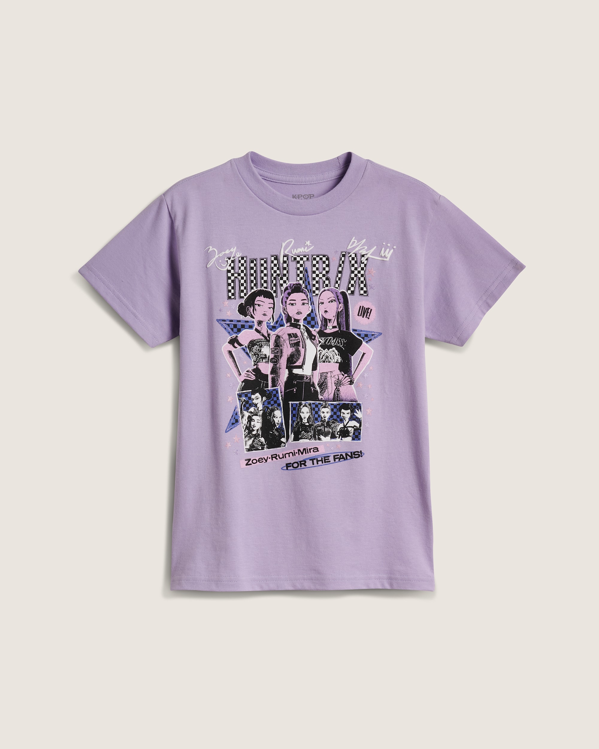 KPop Demon Hunters x Vans Little Kids For The Fans TShirt VANS KPop Demon Hunters Soft Orchid HERO