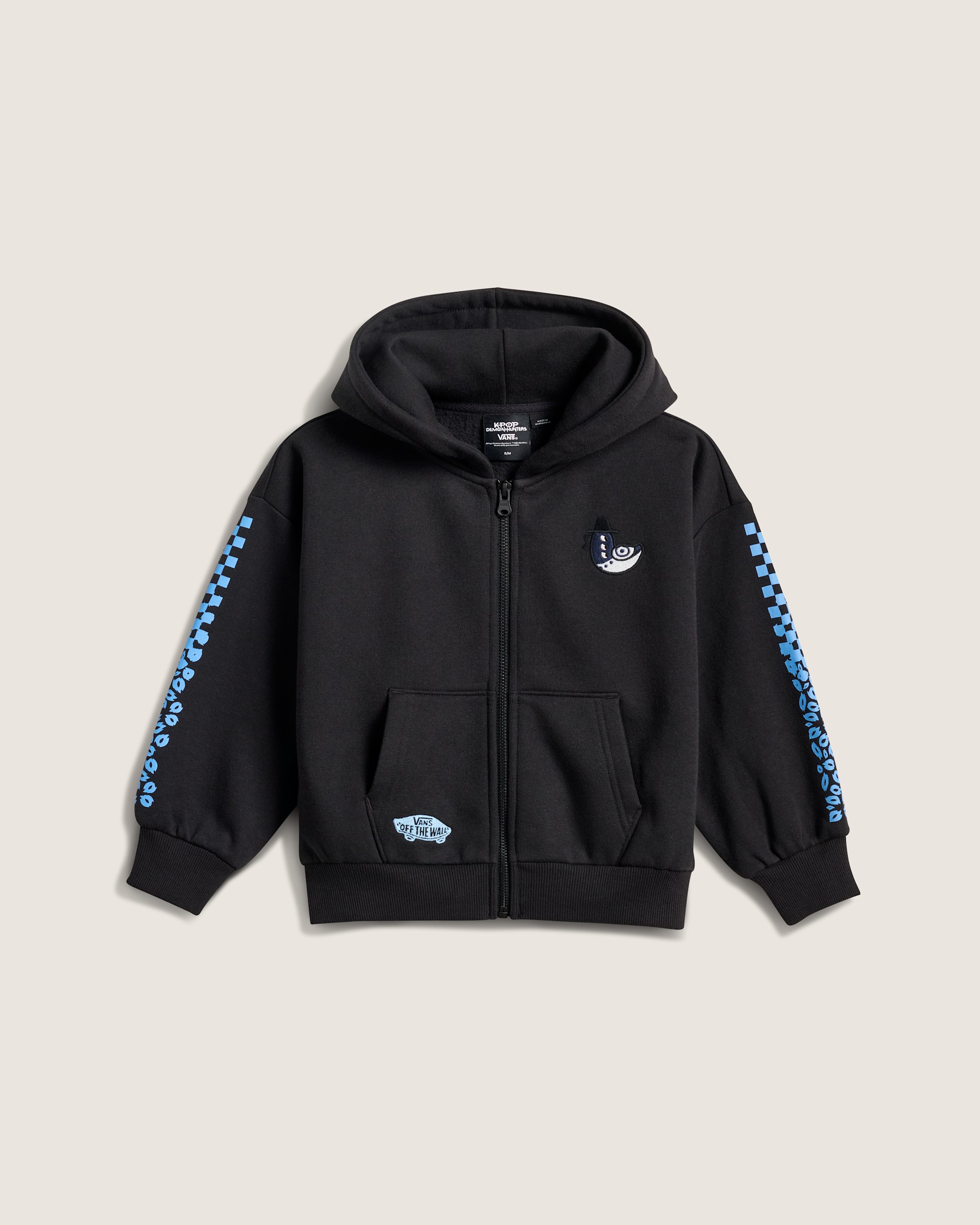 KPop Demon Hunters x Vans Little Kids Derpy Hello Friend Full Zip VANS KPop Demon Hunters Black ALT1