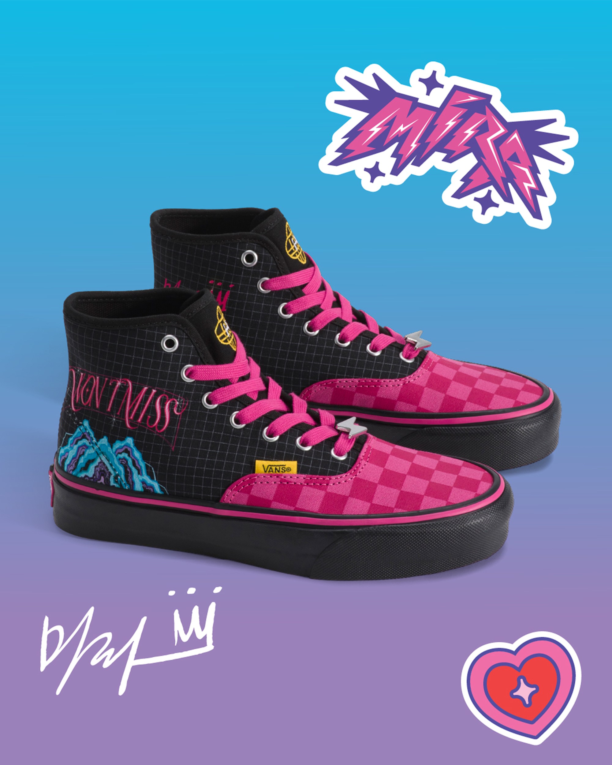KPop Demon Hunters x Vans Big Kids Authentic Hi 20 Shoe VANS KPop Demon Hunters Mira ALT7