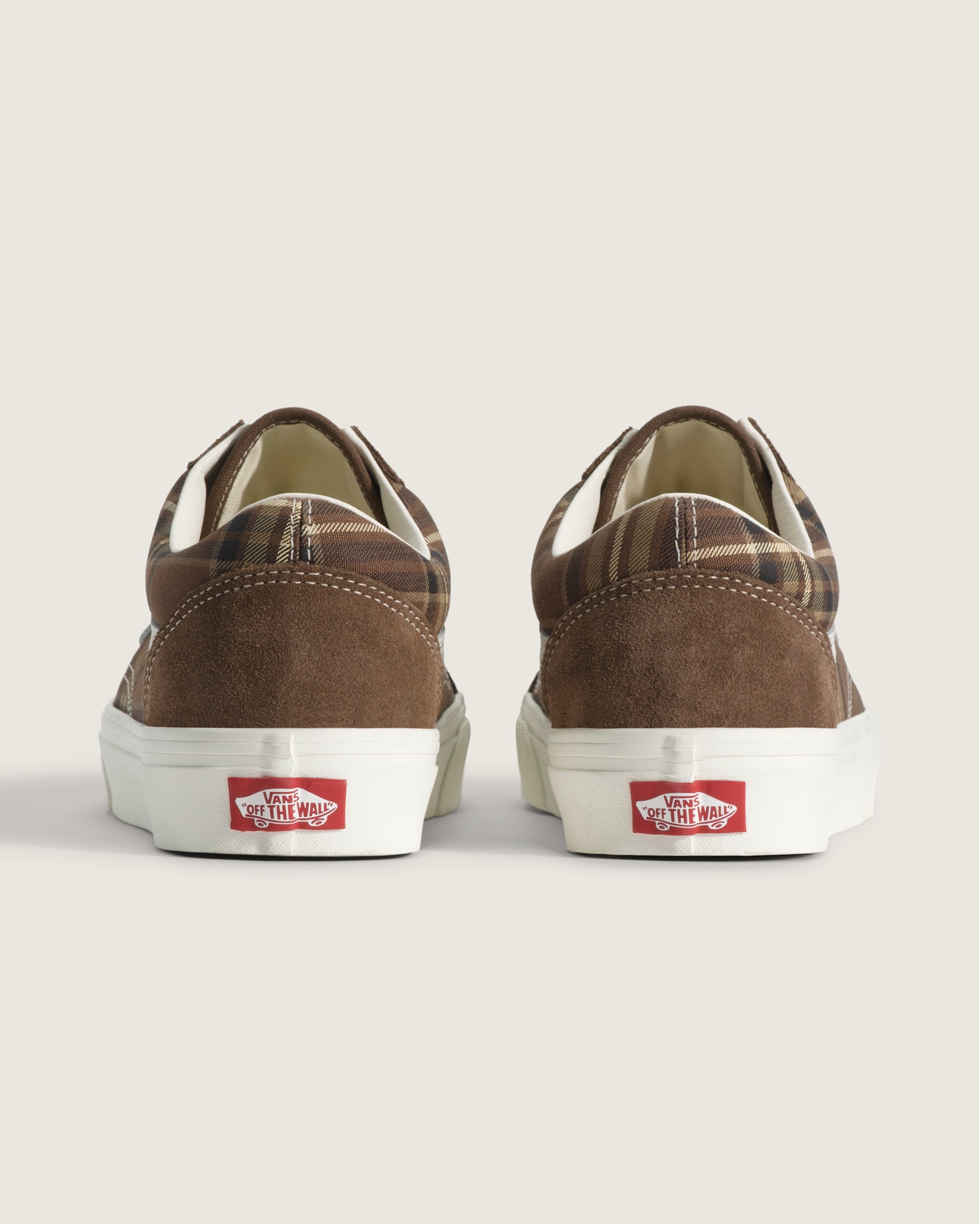Old Skool Shoe VANS Plaid Vintage Cocoa Brown ALT3