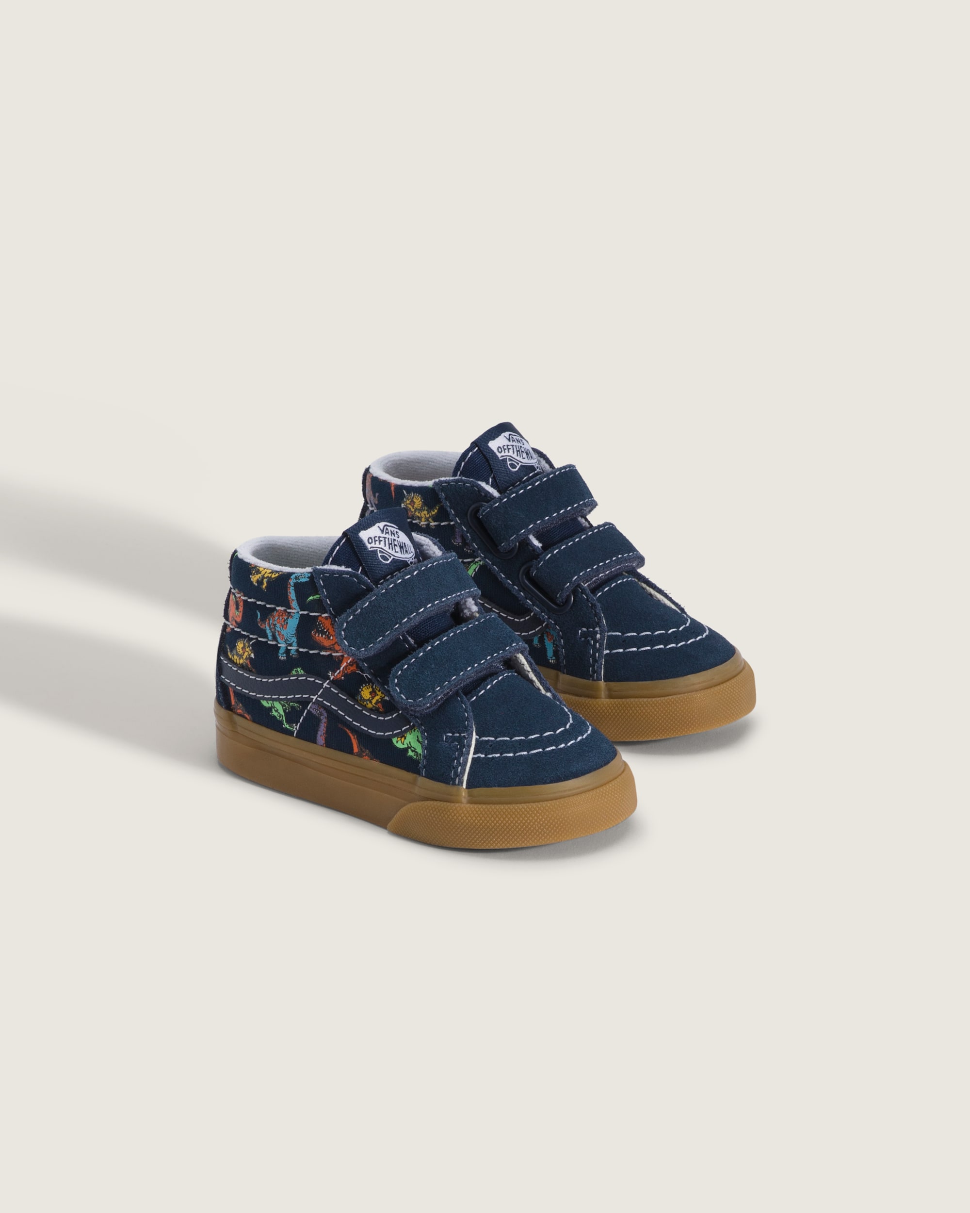 Toddler Sk8Mid V Shoe VANS GlowintheDark Navy Blue ALT1
