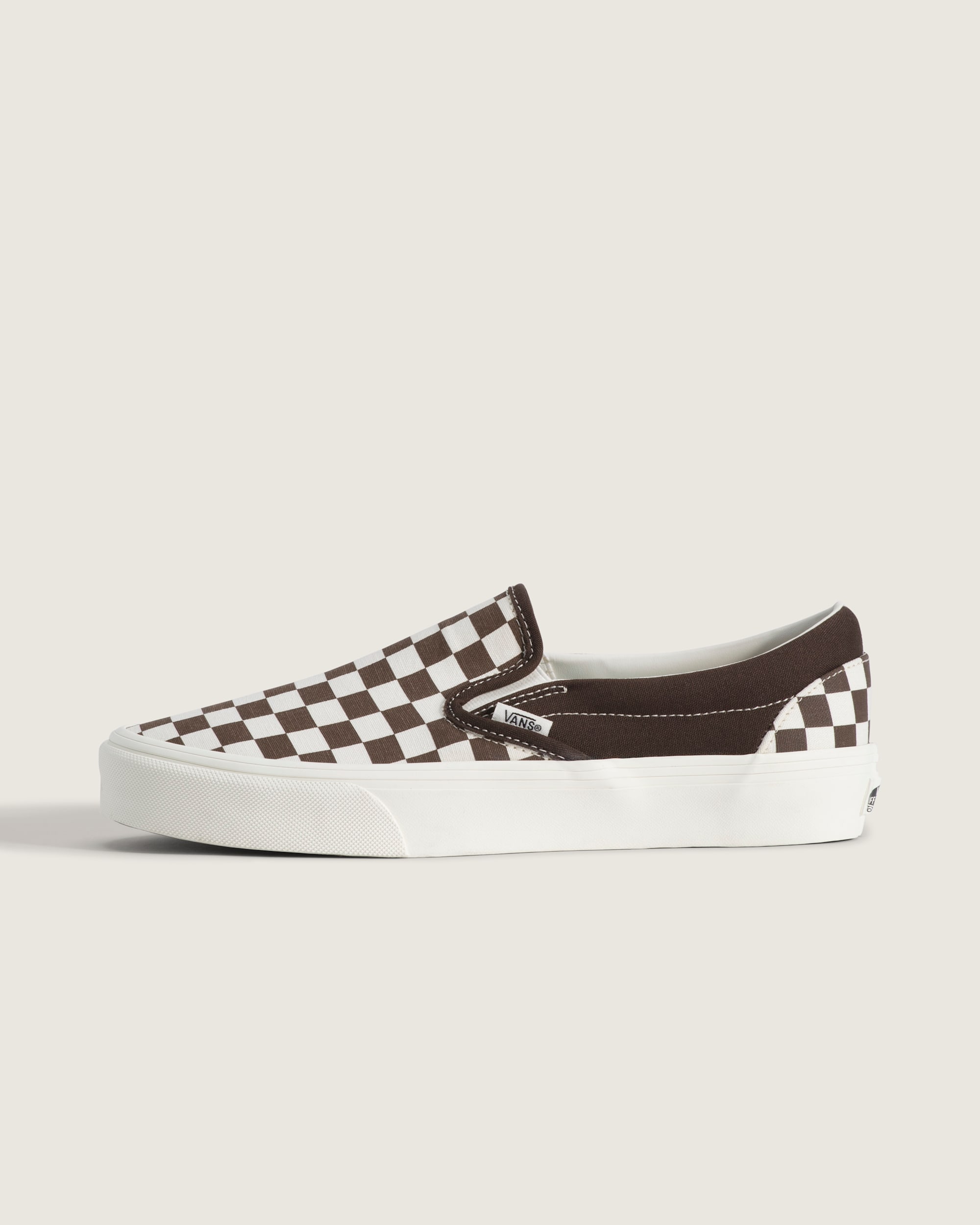 Classic SlipOn Shoe VANS Checkerboard Demitasse Brown HERO