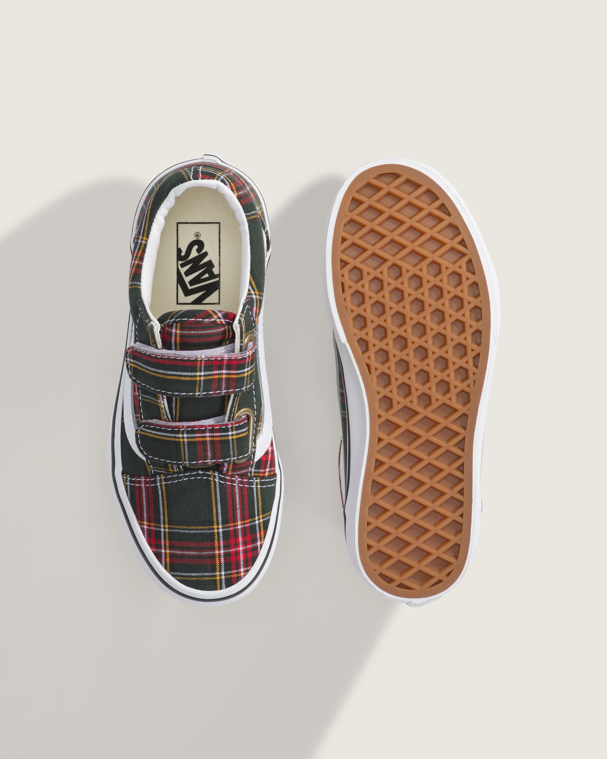 Little Kids Old Skool V Shoe VANS Oil Green ALT2