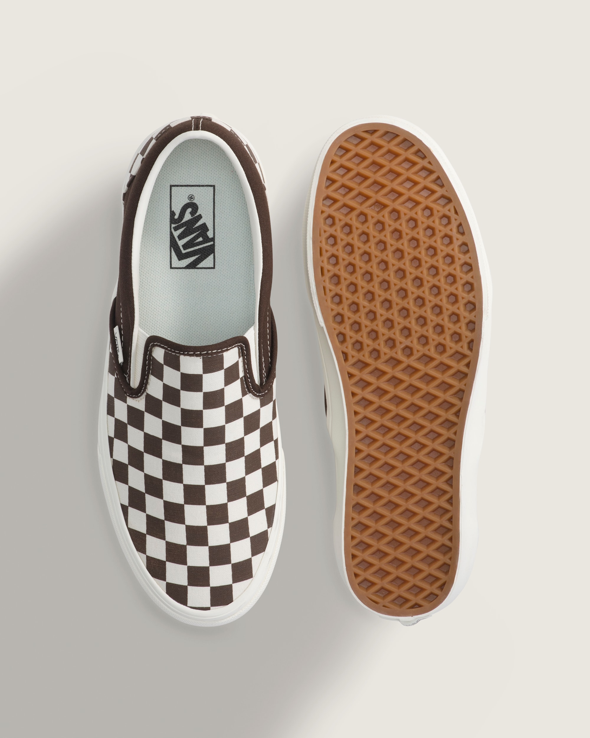 Classic SlipOn Shoe VANS Checkerboard Demitasse Brown ALT2