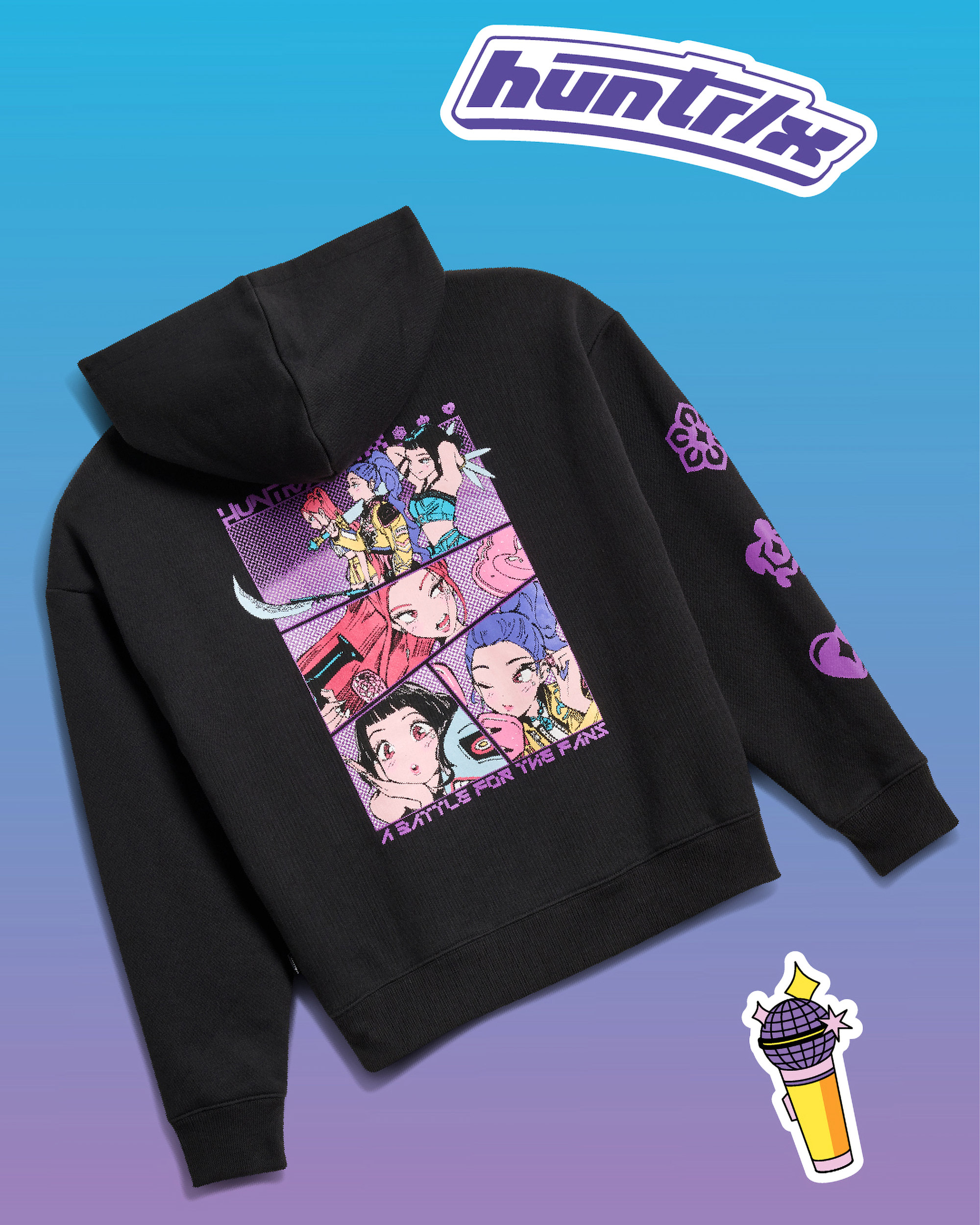 KPop Demon Hunters x Vans Kids For The Fans Pullover VANS KPop Demon Hunters Black ALT3