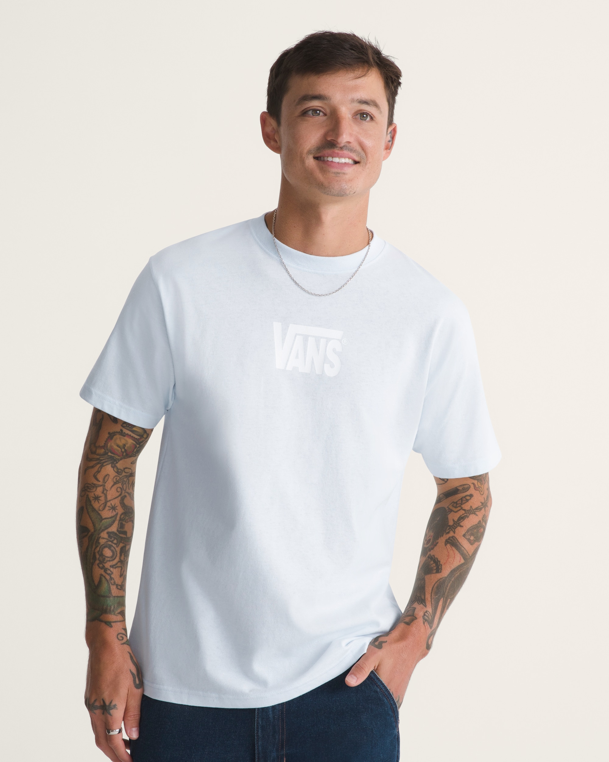 Stretch Logo Short Sleeve Tee VANS Blue Water ALT2