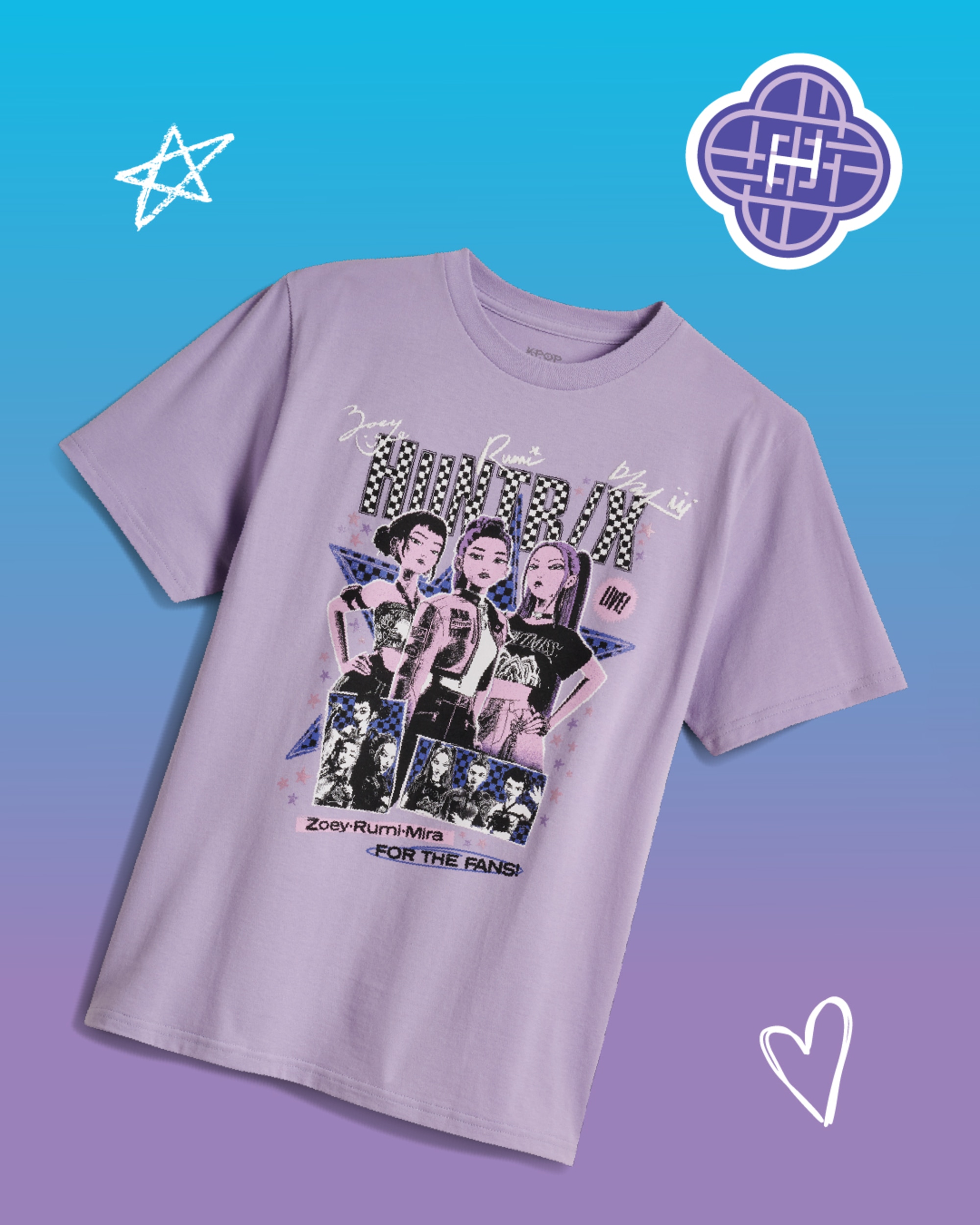 KPop Demon Hunters x Vans Little Kids For The Fans TShirt VANS KPop Demon Hunters Soft Orchid ALT3