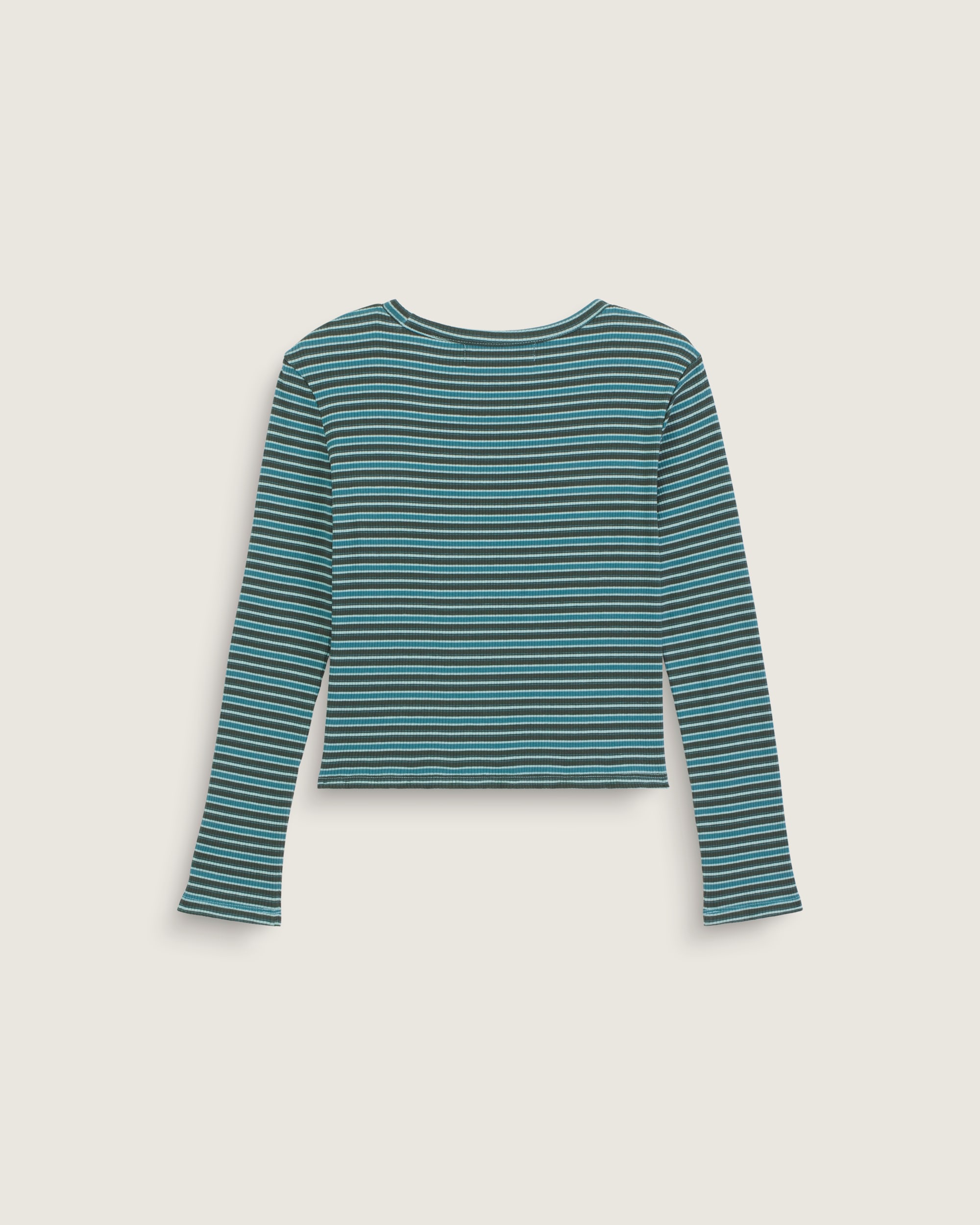 Kids Lilly Knit Long Sleeve Tee VANS Teal Melody Blue ALT1