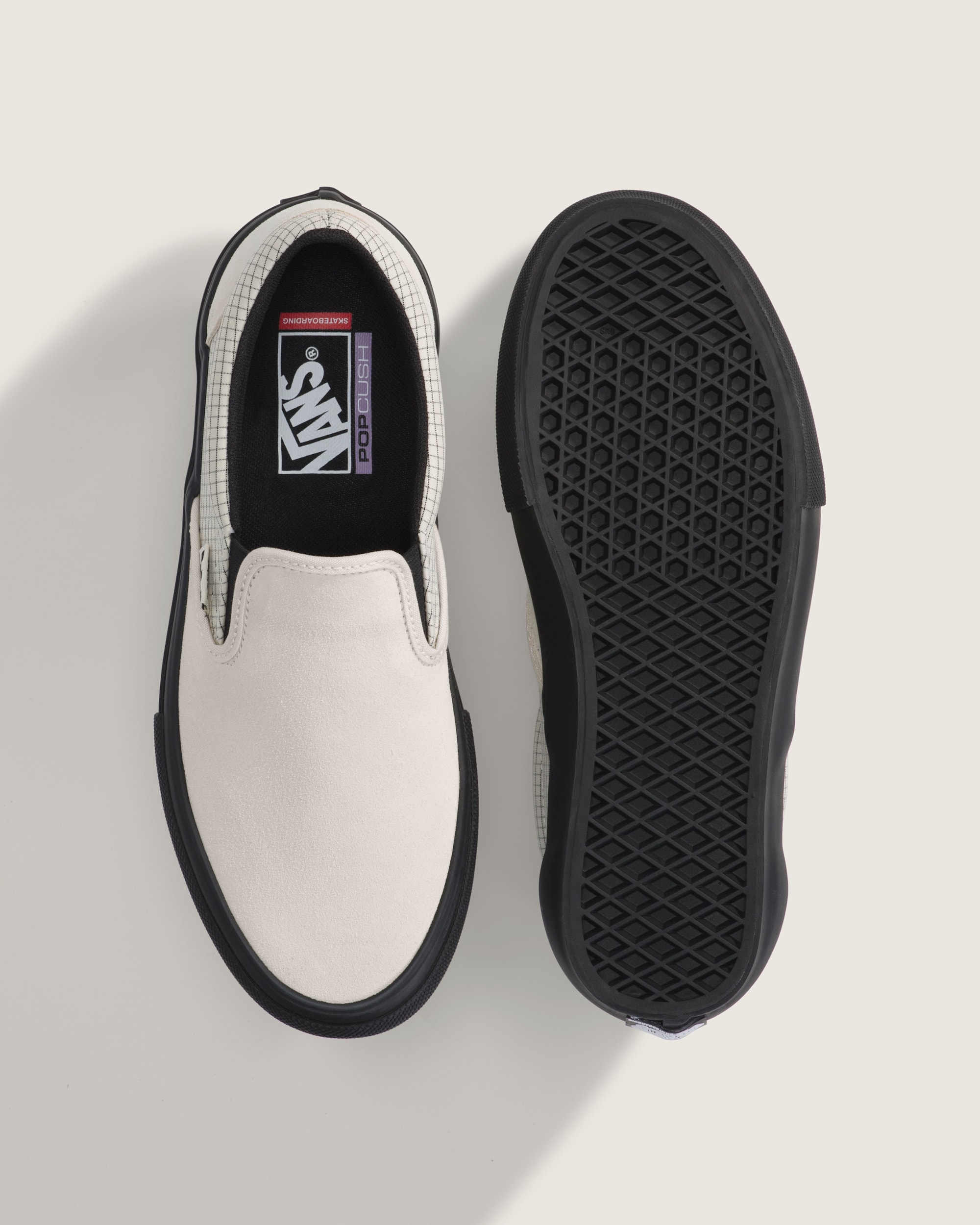 Skate SlipOn Shoe VANS Ripstop Turtledove White  Black ALT2