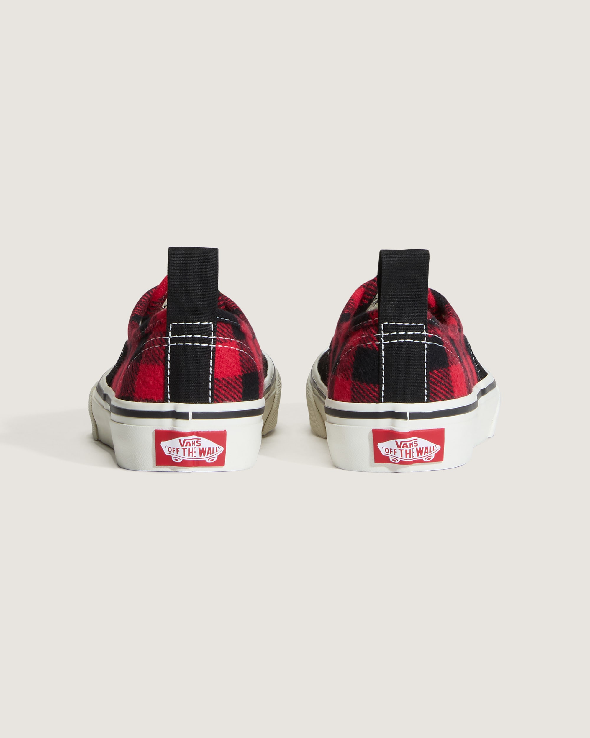Little Kids Authentic Shoe VANS Buffalo Plaid Racing Red  Black ALT3