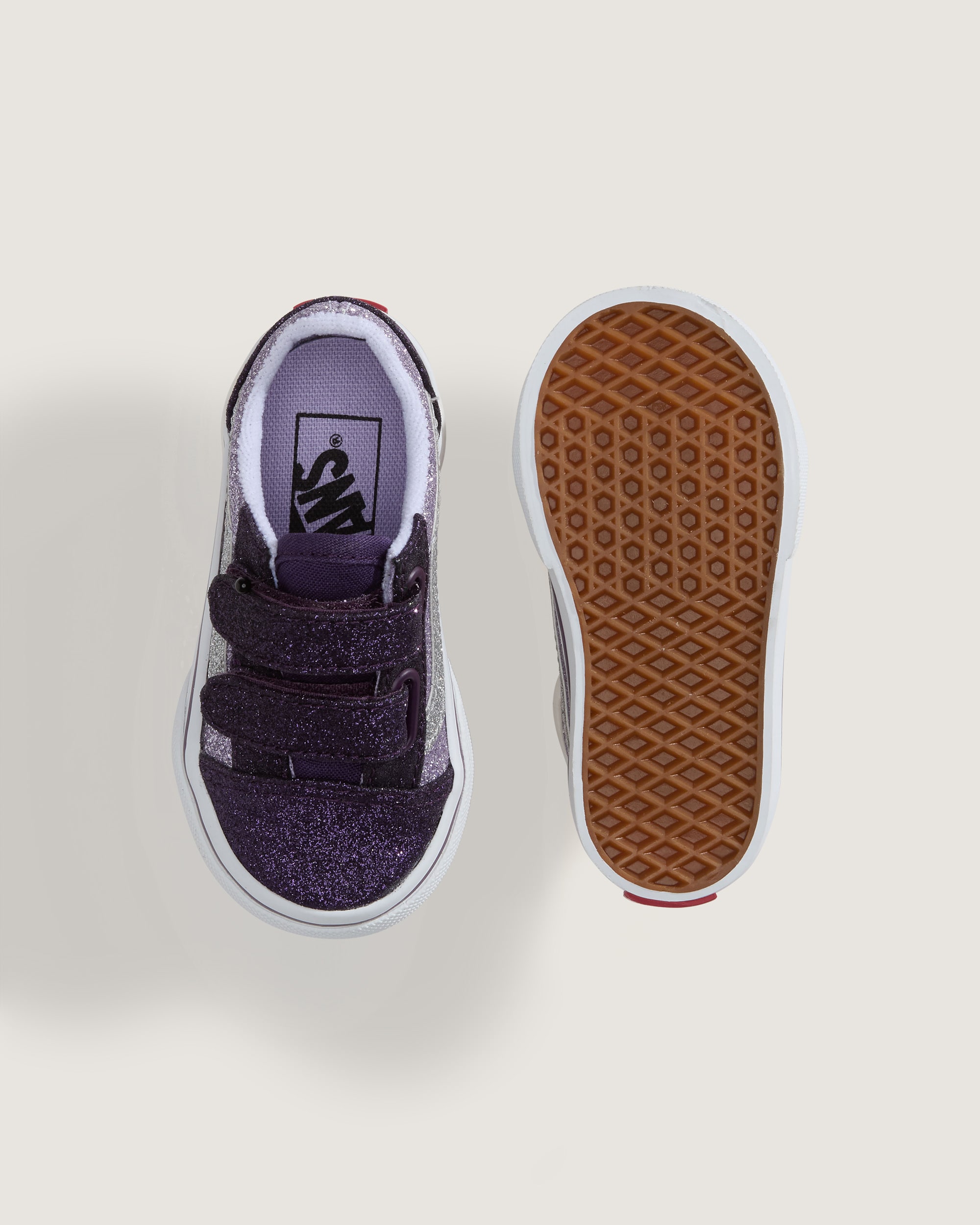 Toddler Old Skool V Shoe VANS Glitter Purple ALT2