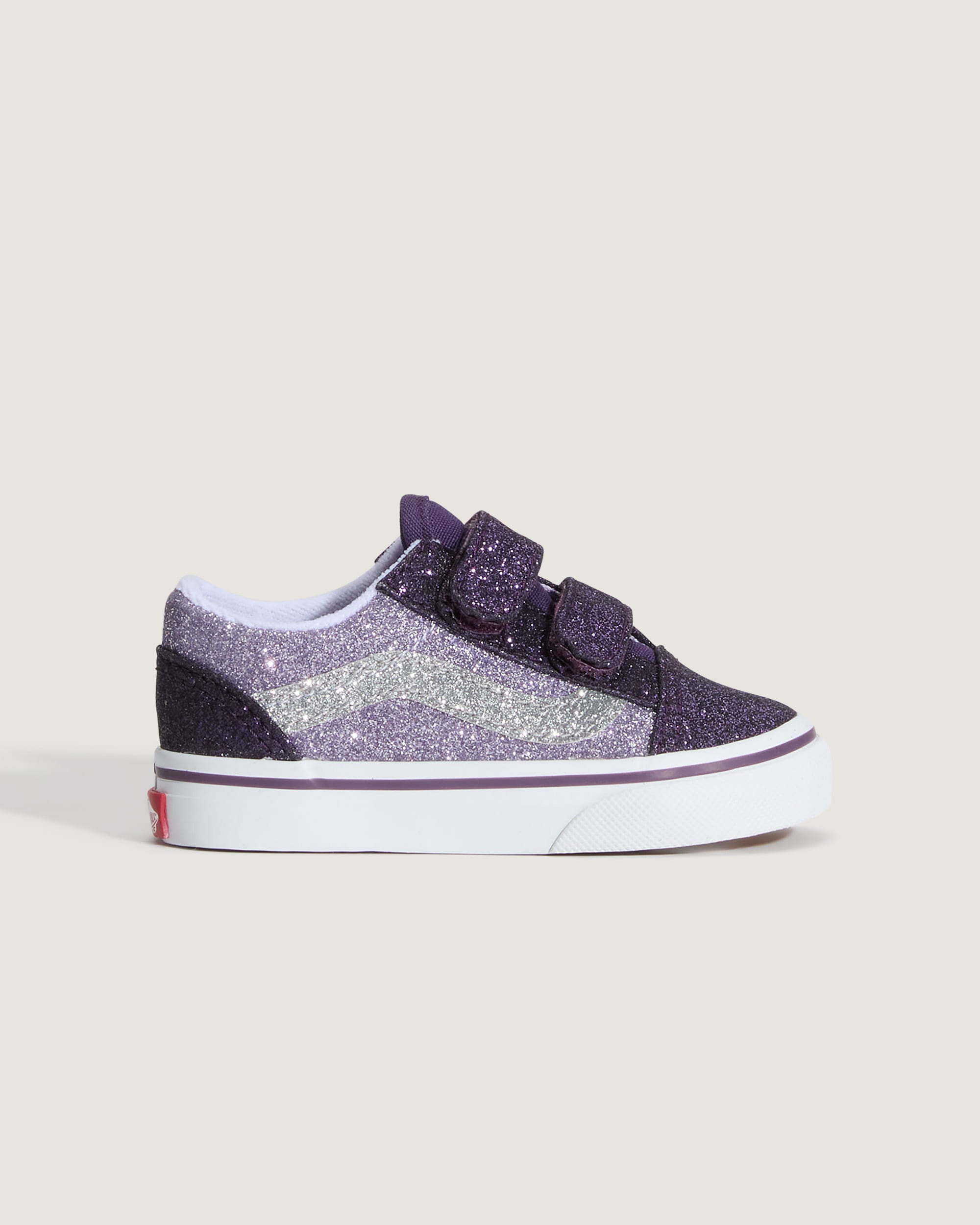 Toddler Old Skool V Shoe VANS Glitter Purple ALT5