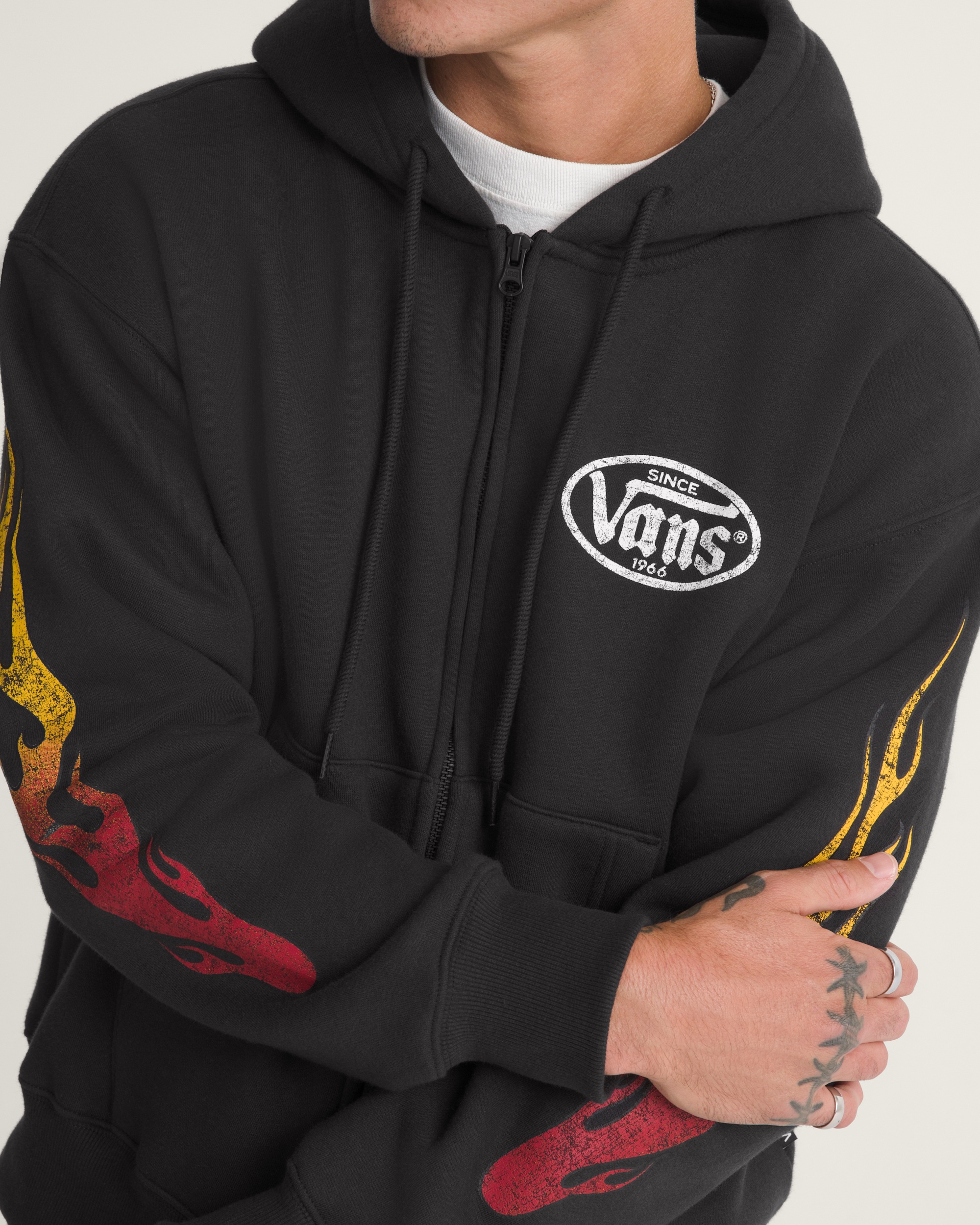 Burnin Up Full Zip VANS Black ALT4
