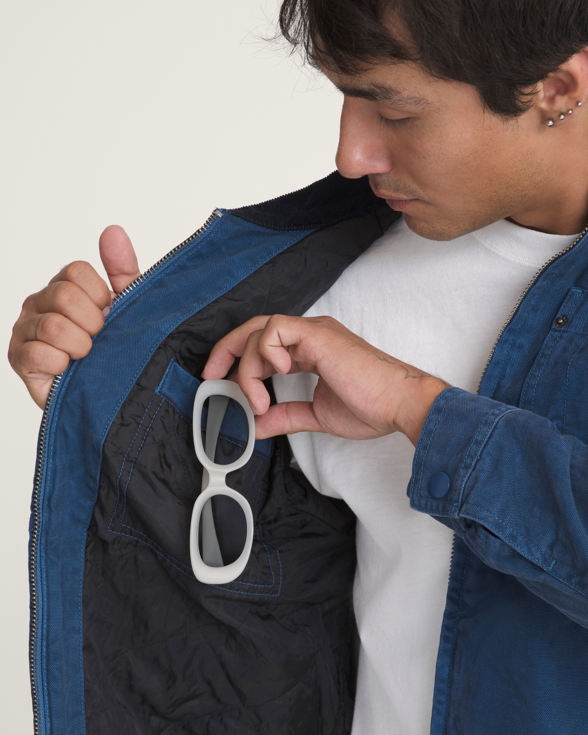 Nico Cropped Chore Canvas Jacket VANS True Navy Blue ALT6