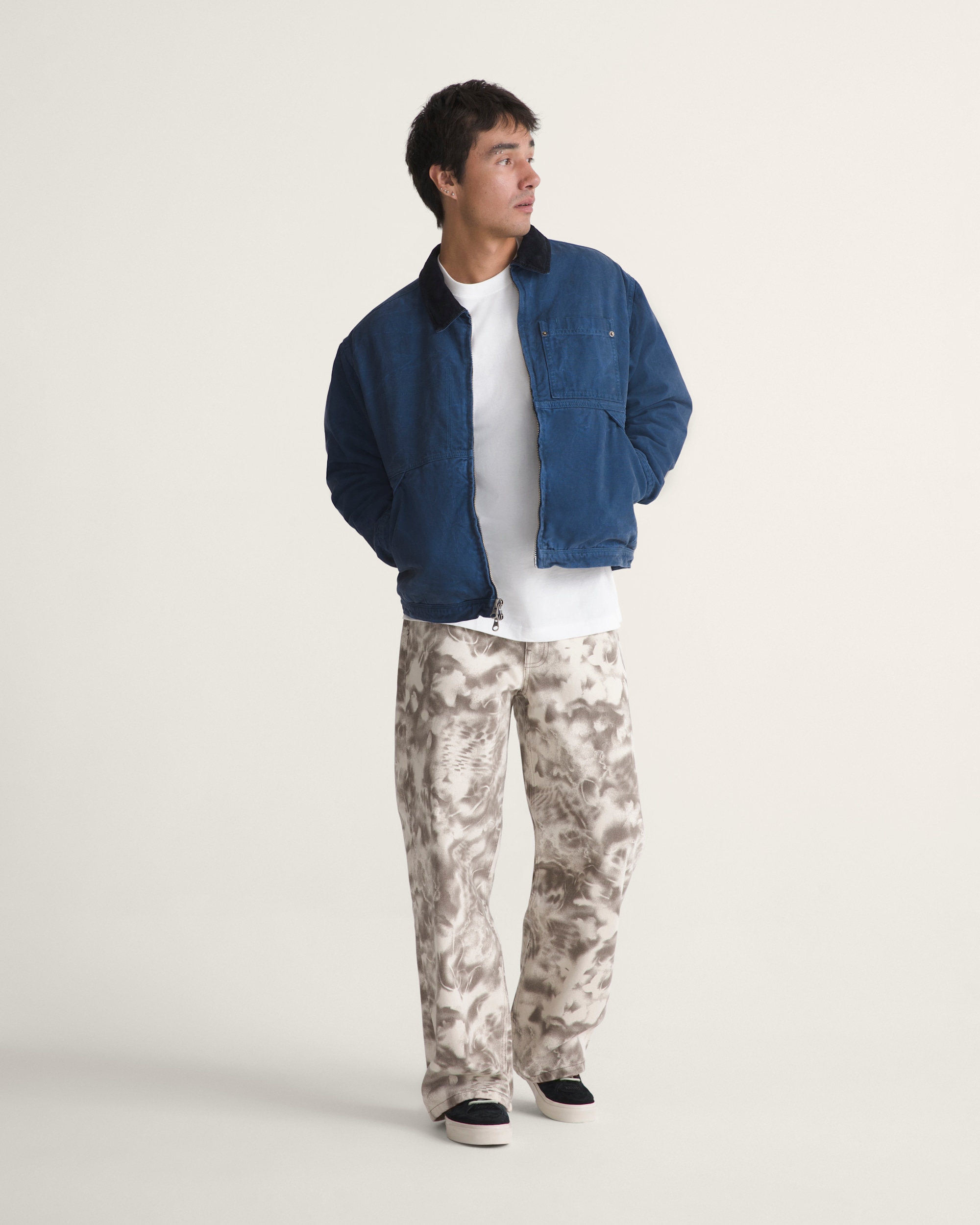 Nico Cropped Chore Canvas Jacket VANS True Navy Blue ALT4