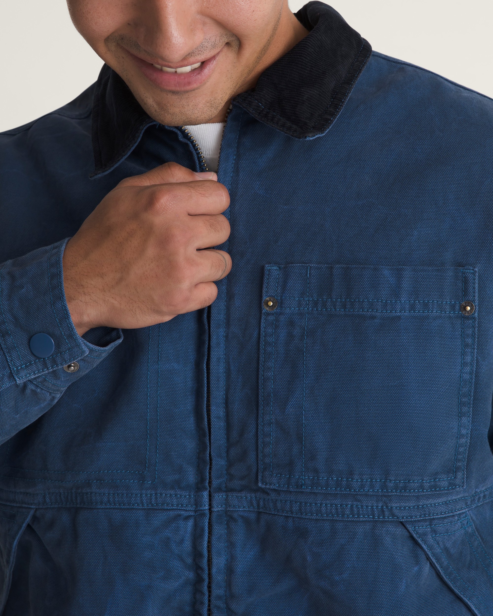 Nico Cropped Chore Canvas Jacket VANS True Navy Blue ALT5