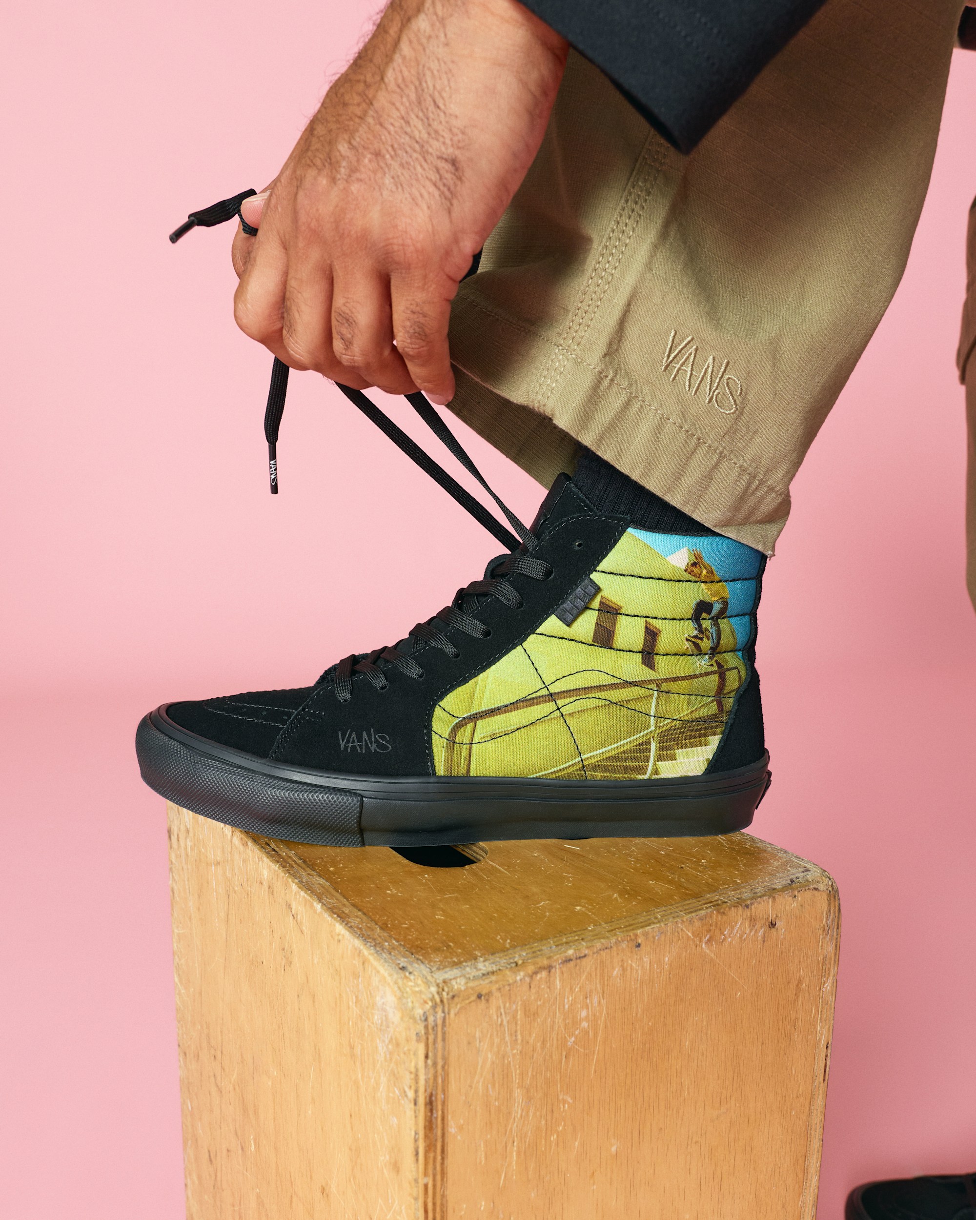 Skate Sk8Hi Shoe by Atiba VANS Atiba Black  Multi ALT9