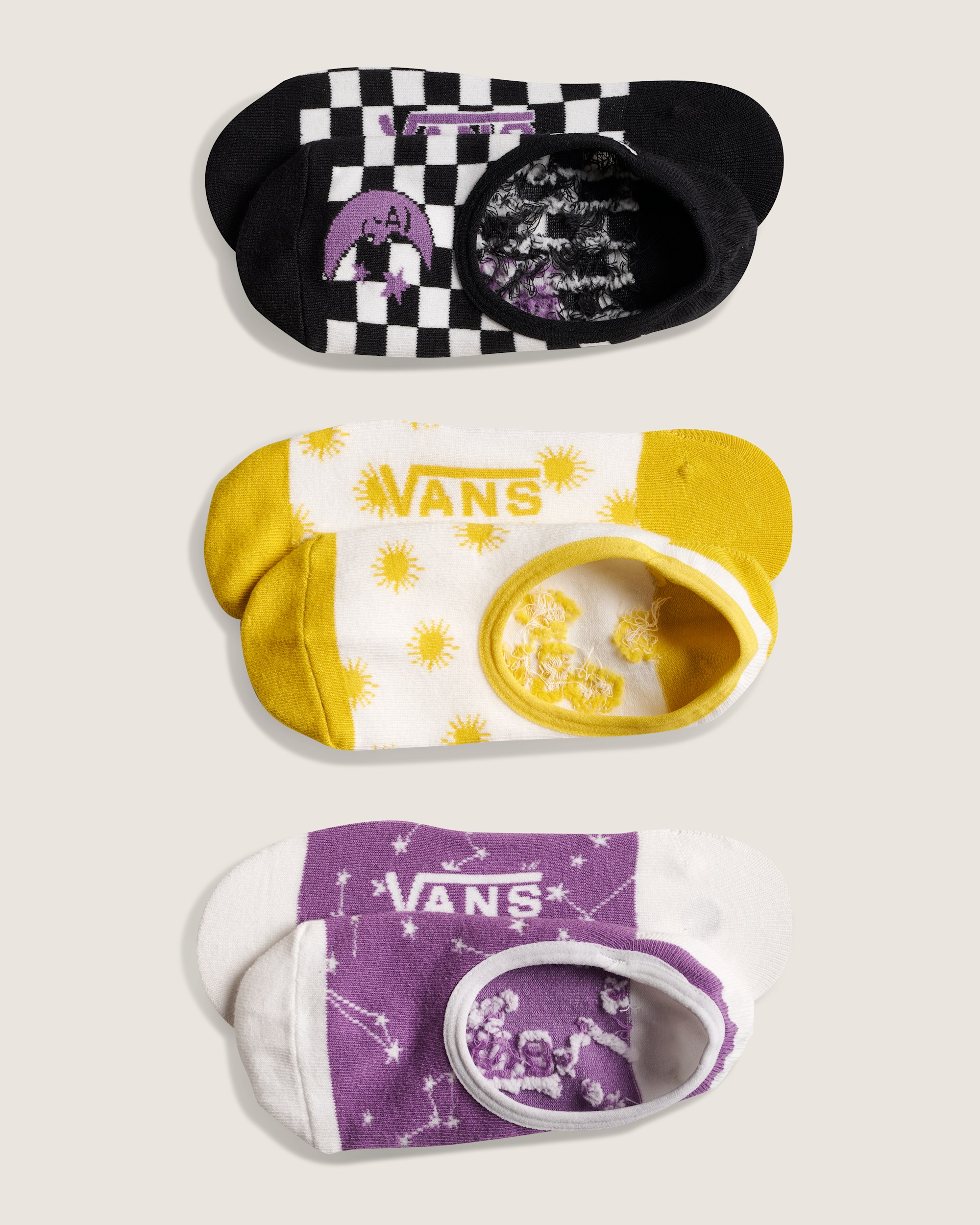 Whimsical Canoodle Socks VANS Prism Purple HERO