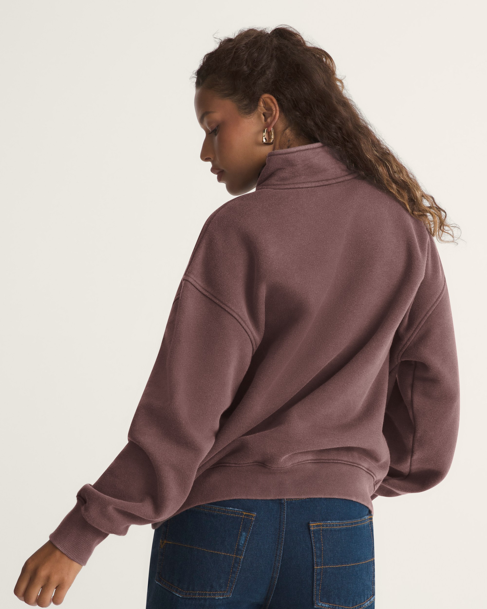 Funnel Neck Sweatshirt VANS Port Brown ALT3