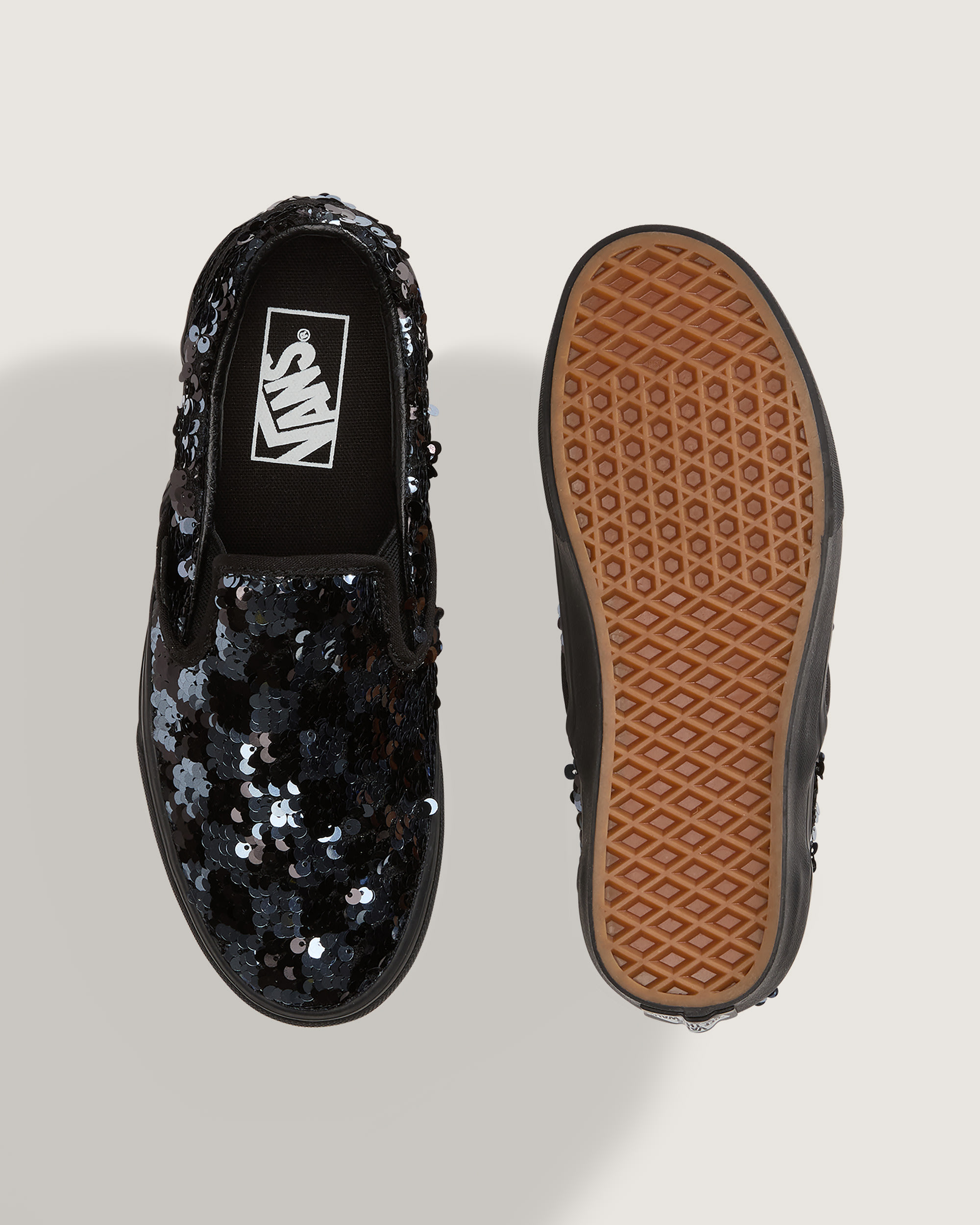 Classic SlipOn Shoe VANS Checkerboard Black  Gray ALT2